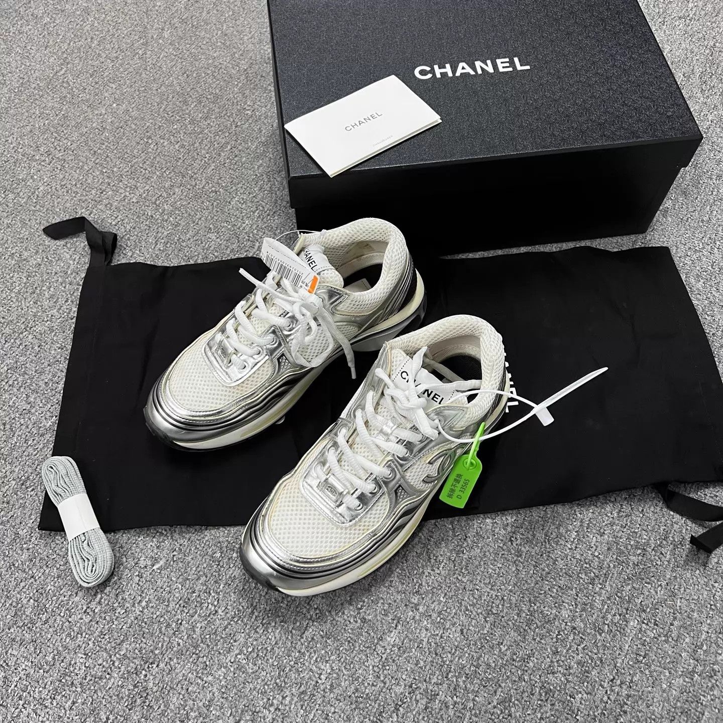 Chanel Chanel Double C 'Silver Angle King' Sneakers 37 98 New Size US 6.5 / IT 36.5 - 1 Thumbnail