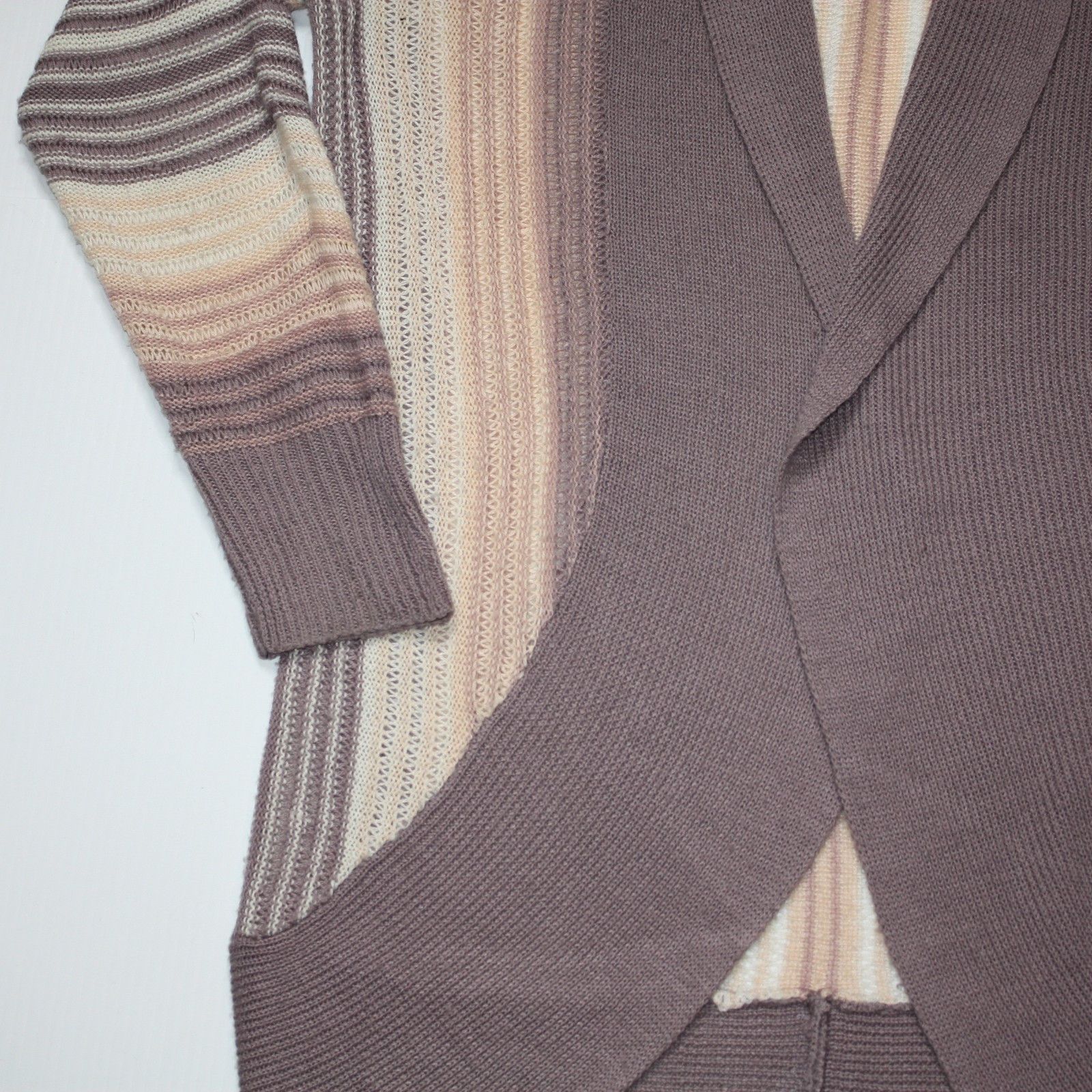 Other Say What Open Knit Cardigan Sweater in Multicolor Stripes Size L / US 10 / IT 46 - 4 Thumbnail