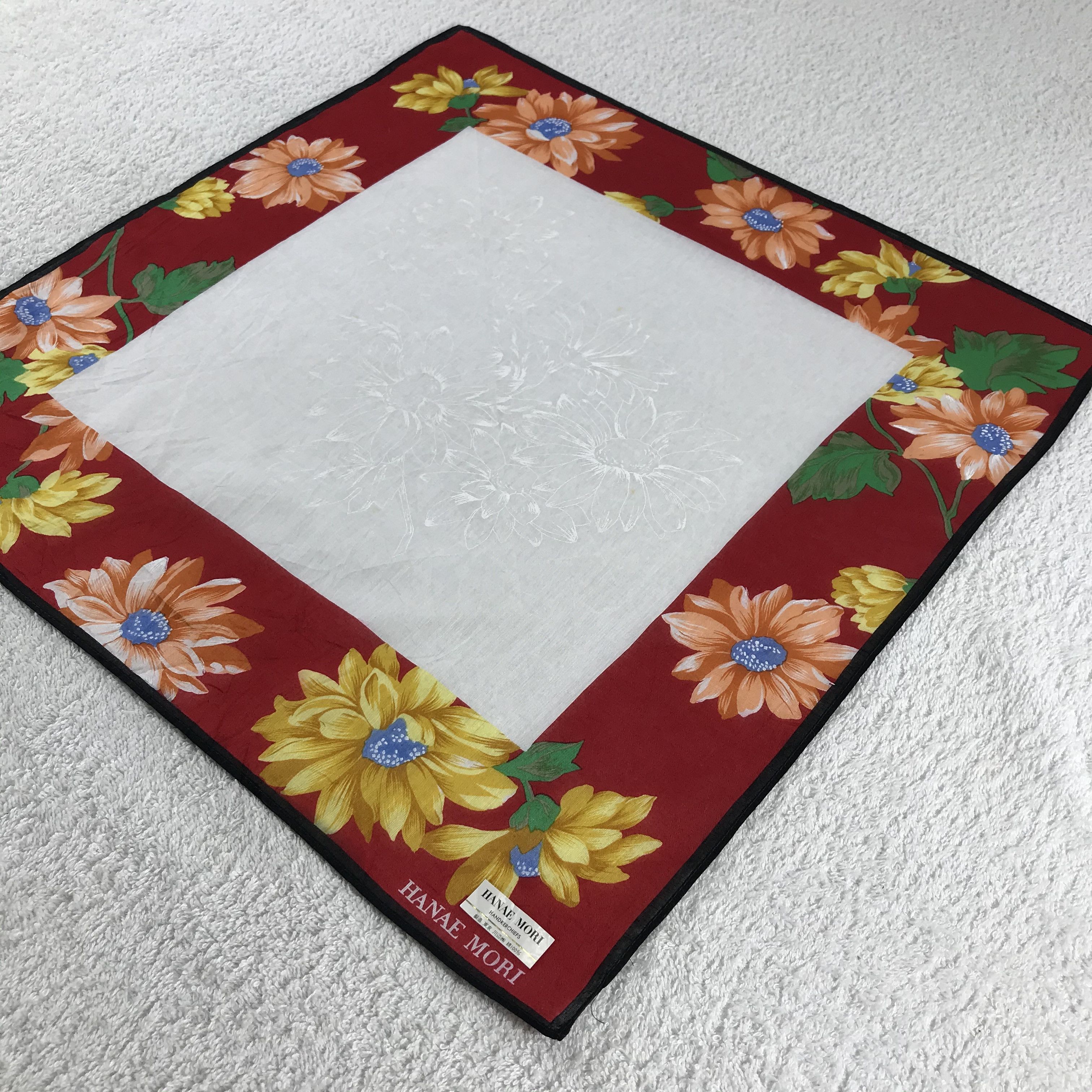 Hanae Mori × Vintage Hanae Mori Bandana / Handkerchief / Neckerchief - S106 Size ONE SIZE - 2 Thumbnail