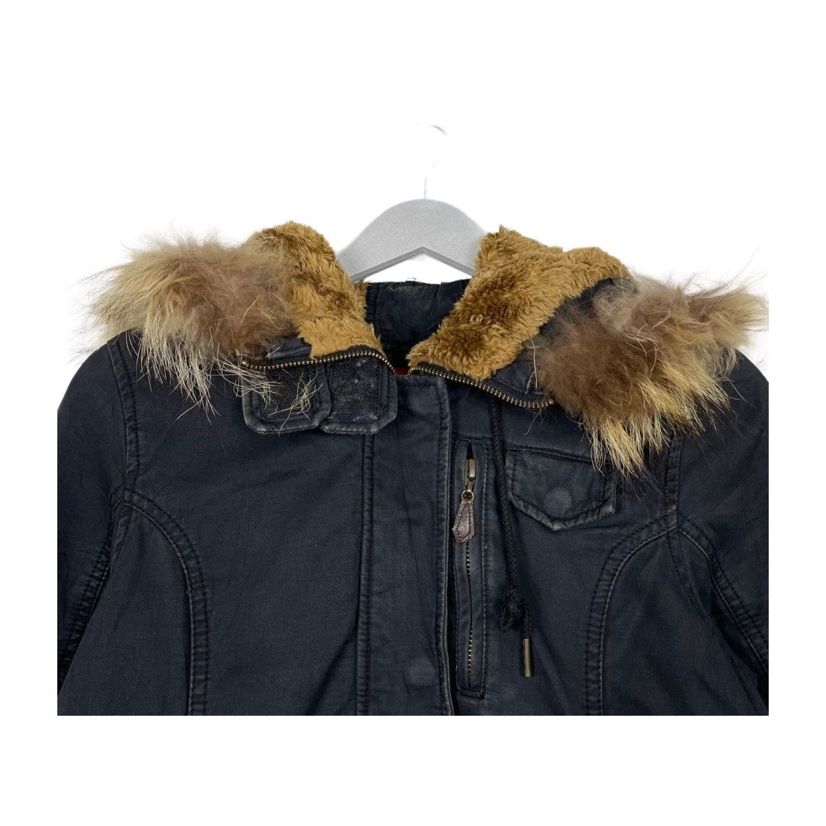 Avirex × Japanese Brand 💥AVIREX SURVIVAL BONDAGE FUR HOODIE JACKET Size US M / EU 48-50 / 2 - 4 Thumbnail