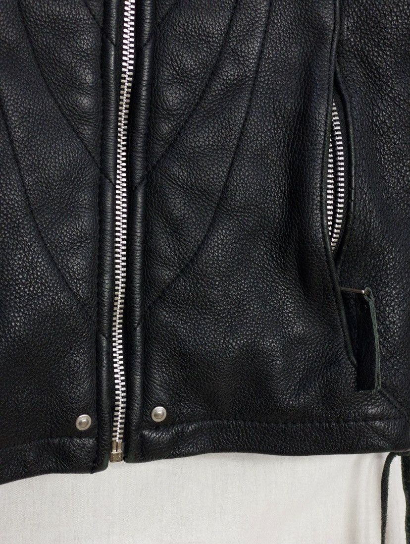 Vintage ARLENNESS motorcycle leather jacket with lace up&embroidery Size M / US 6-8 / IT 42-44 - 6 Thumbnail