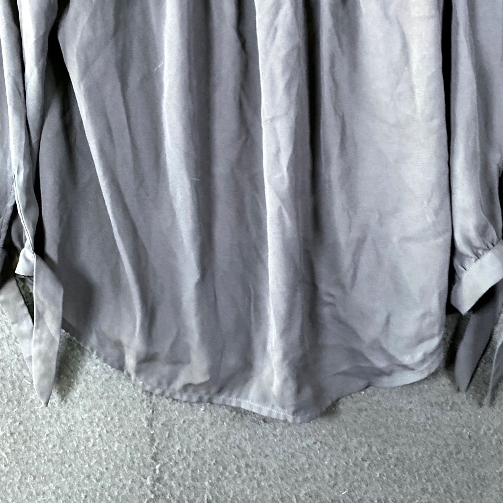 Express Express Blouse Gray Long Sleeve Boat Neck S Womens Size S / US 4 / IT 40 - 3 Thumbnail