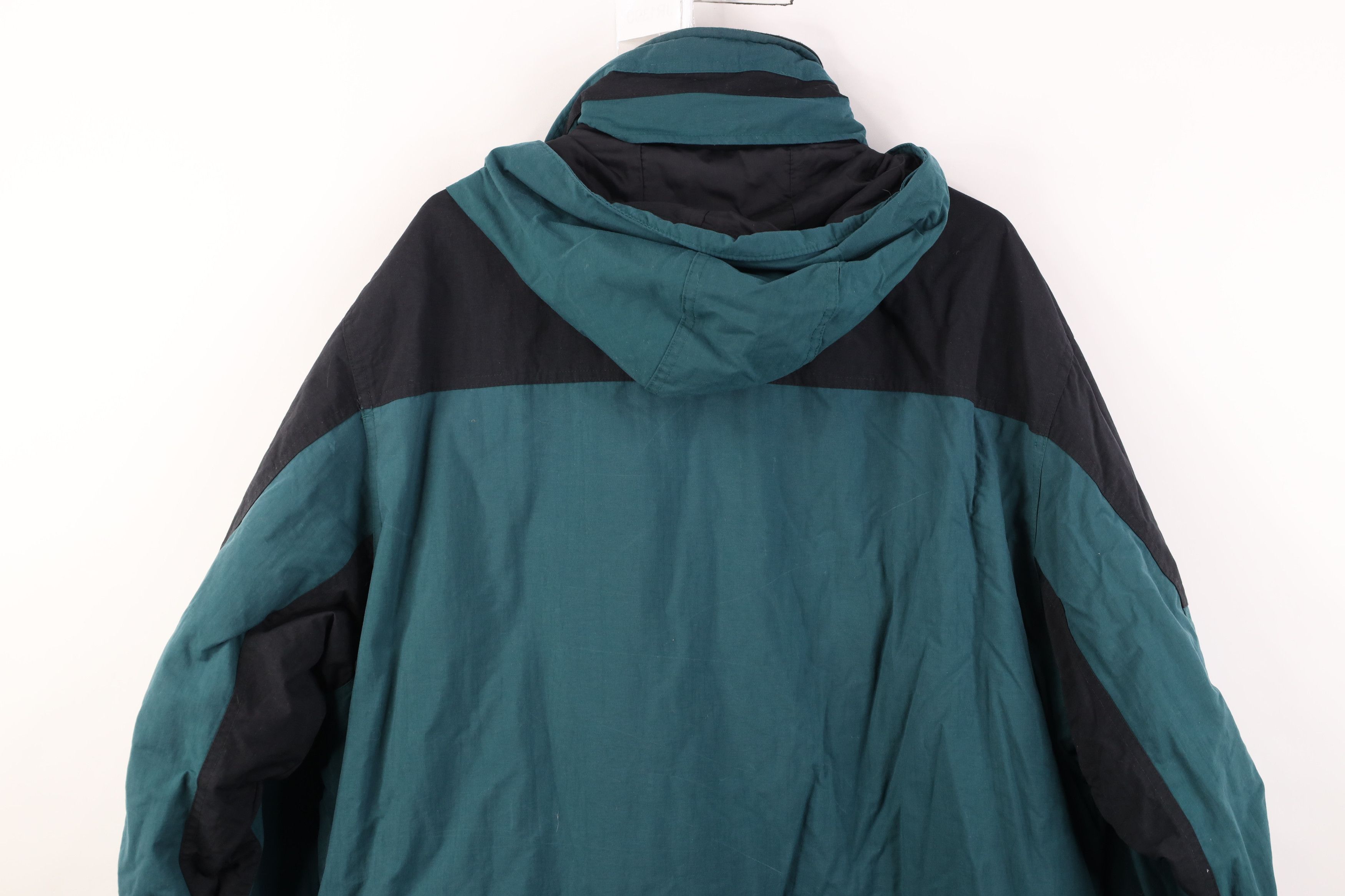 L.L. Bean Vintage 90s LL Bean Block Hooded Puffer Parka Jacket Green Size US L / EU 52-54 / 3 - 14 Thumbnail