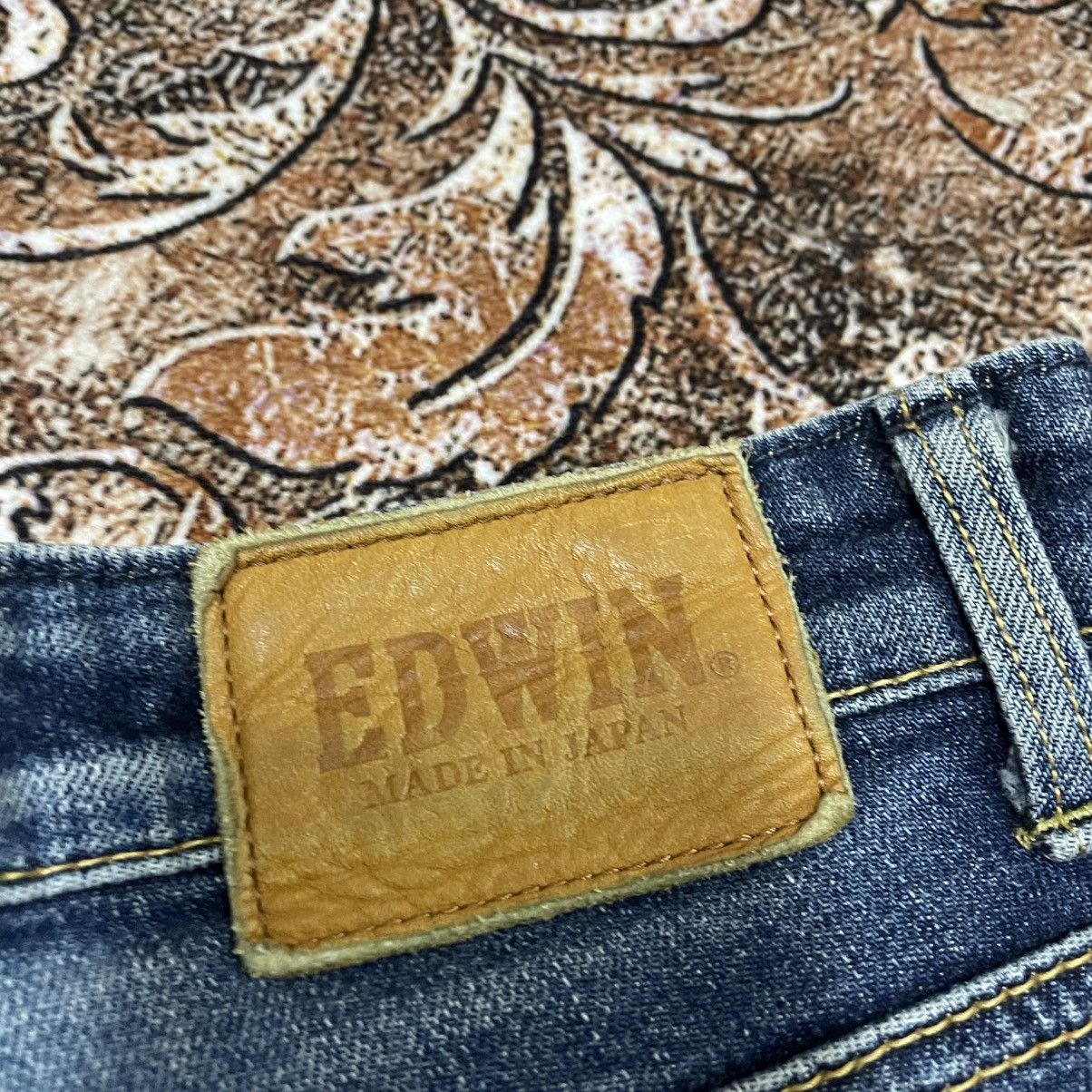 Edwin 🔥Vintage Edwin E503 Washed Ripped Distress Denim Jeans Size US 32 / EU 48 - 13 Thumbnail