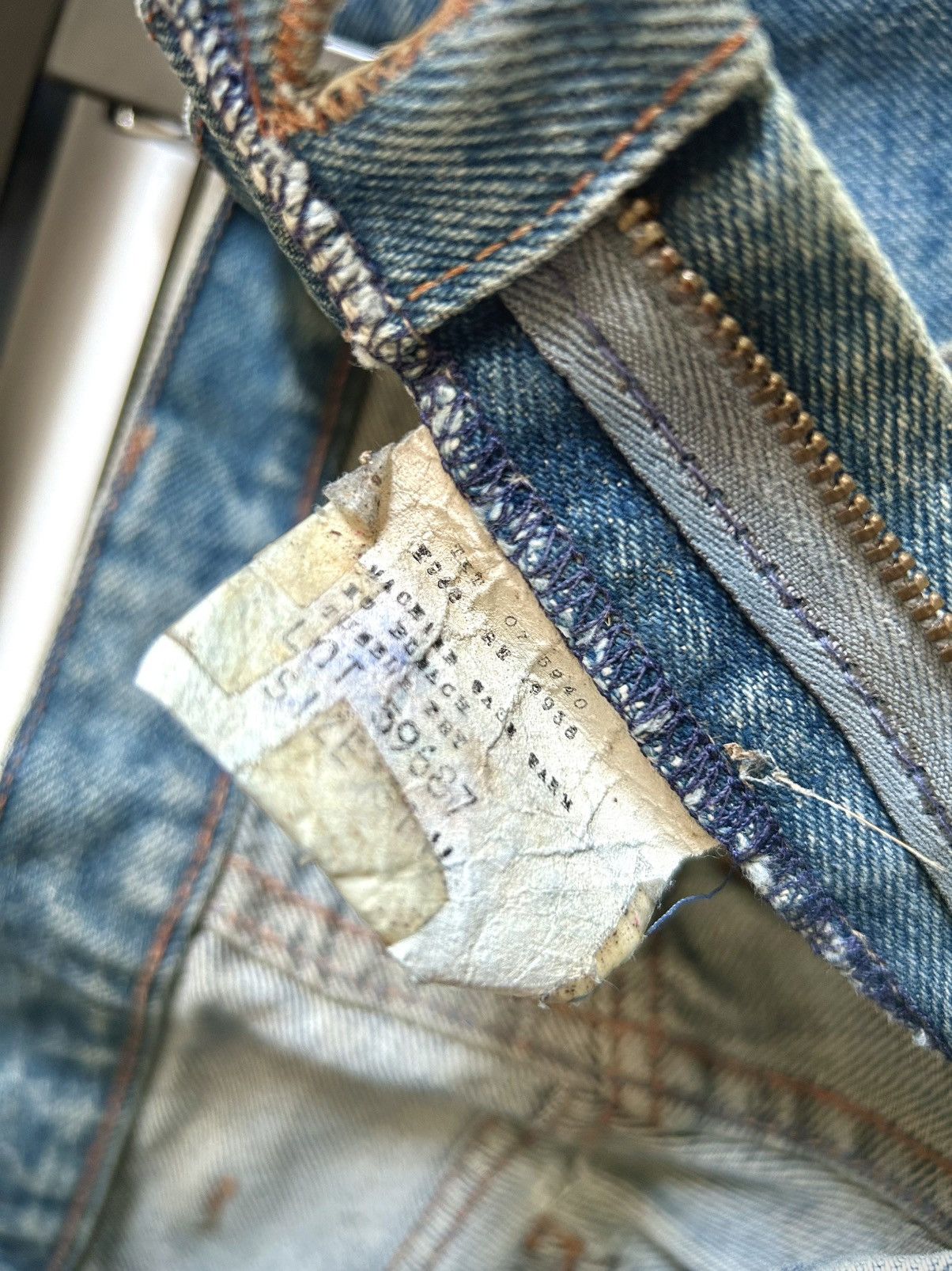 Vintage Vintage 1970s Mr Leggs Distressed Women’s Denim Flare Jeans Size 28" / US 6 / IT 42 - 10 Thumbnail