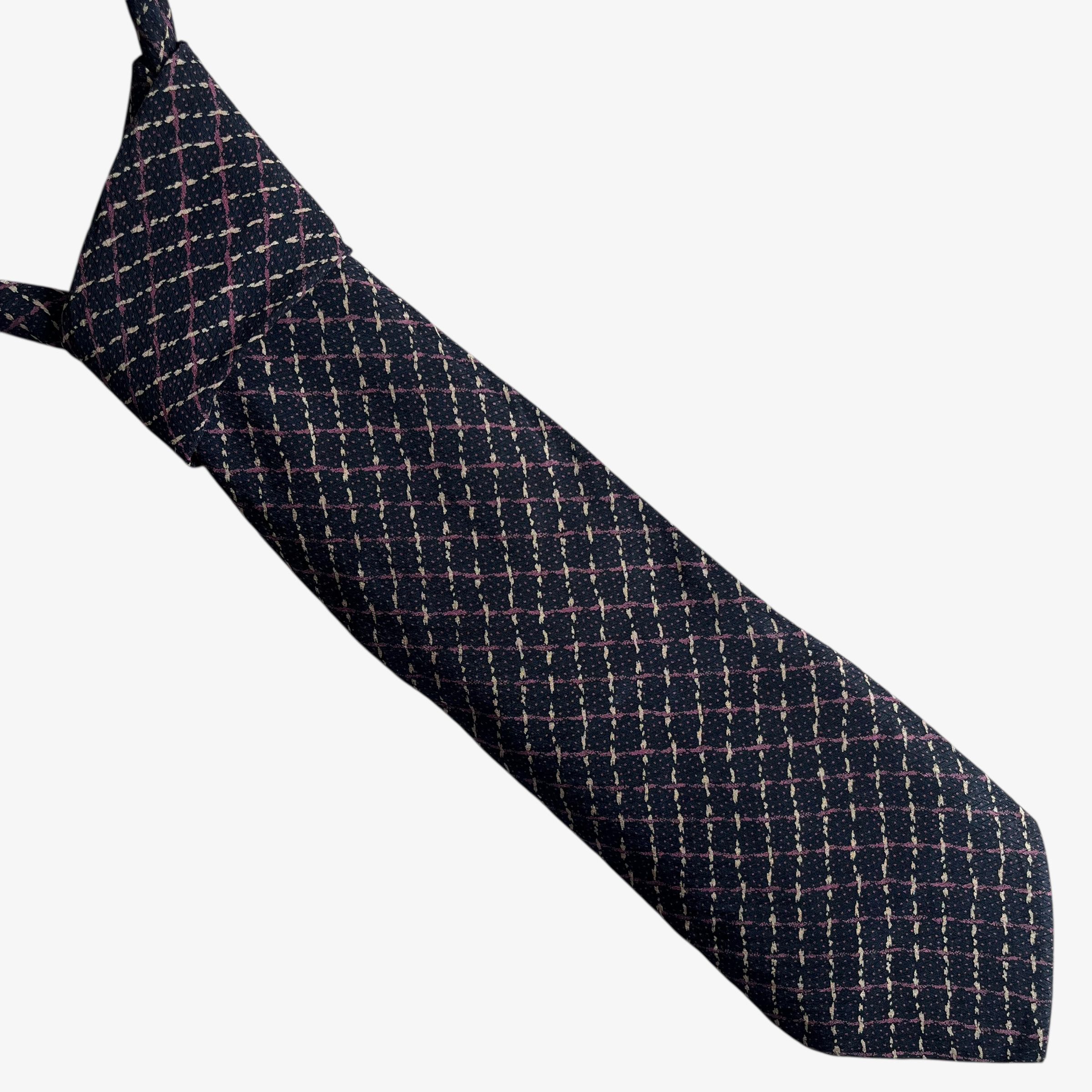 Giorgio Armani Vintage 90s Giorgio Armani Abstract Striped Silk Tie Size ONE SIZE - 1 Thumbnail