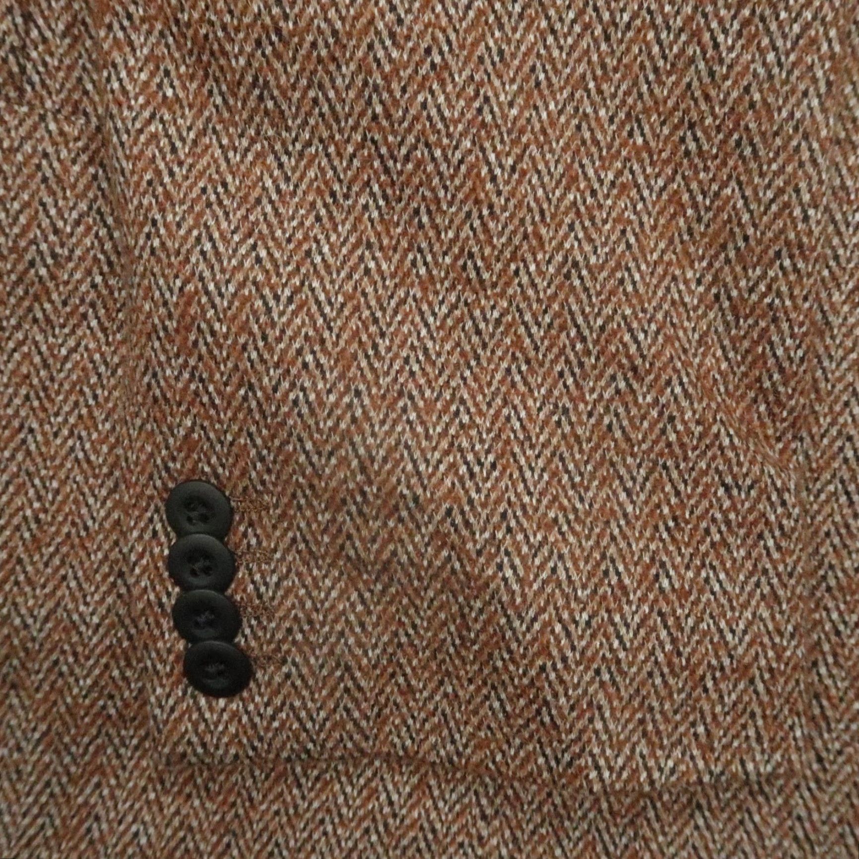 Express Express Blazer Mens Extra Large Brown Herringbone Wool Blend Slim Sport Coat NWT Size 46R - 5 Thumbnail