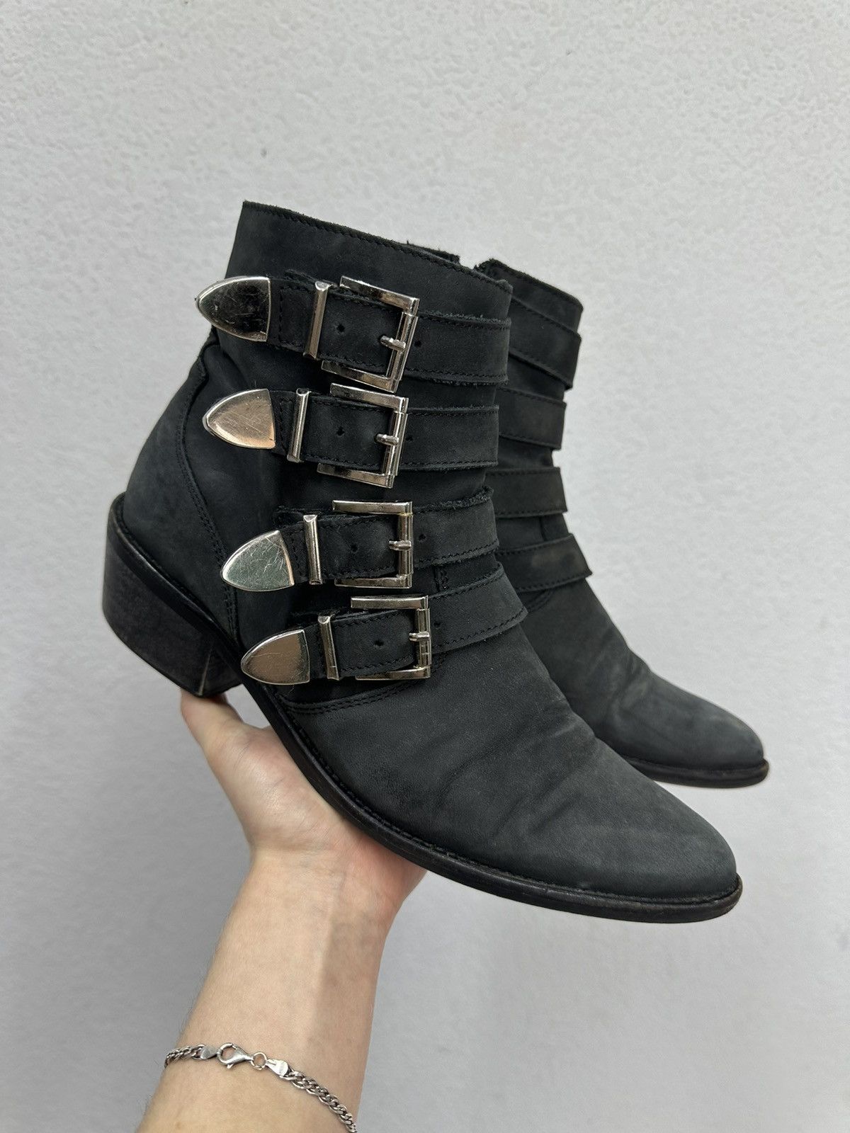 Hedi Slimane Vintage Avantgarde Boots Leather Y2k AS 98 Ankle Heels Japan Size US 8 / EU 41 - 1 Thumbnail