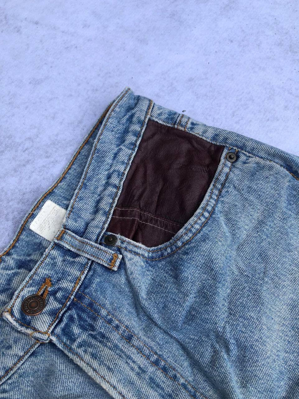 Levi's Vintage Thrashed Levi's Leather Pocket Ripped Jeans Size US 33 - 3 Thumbnail