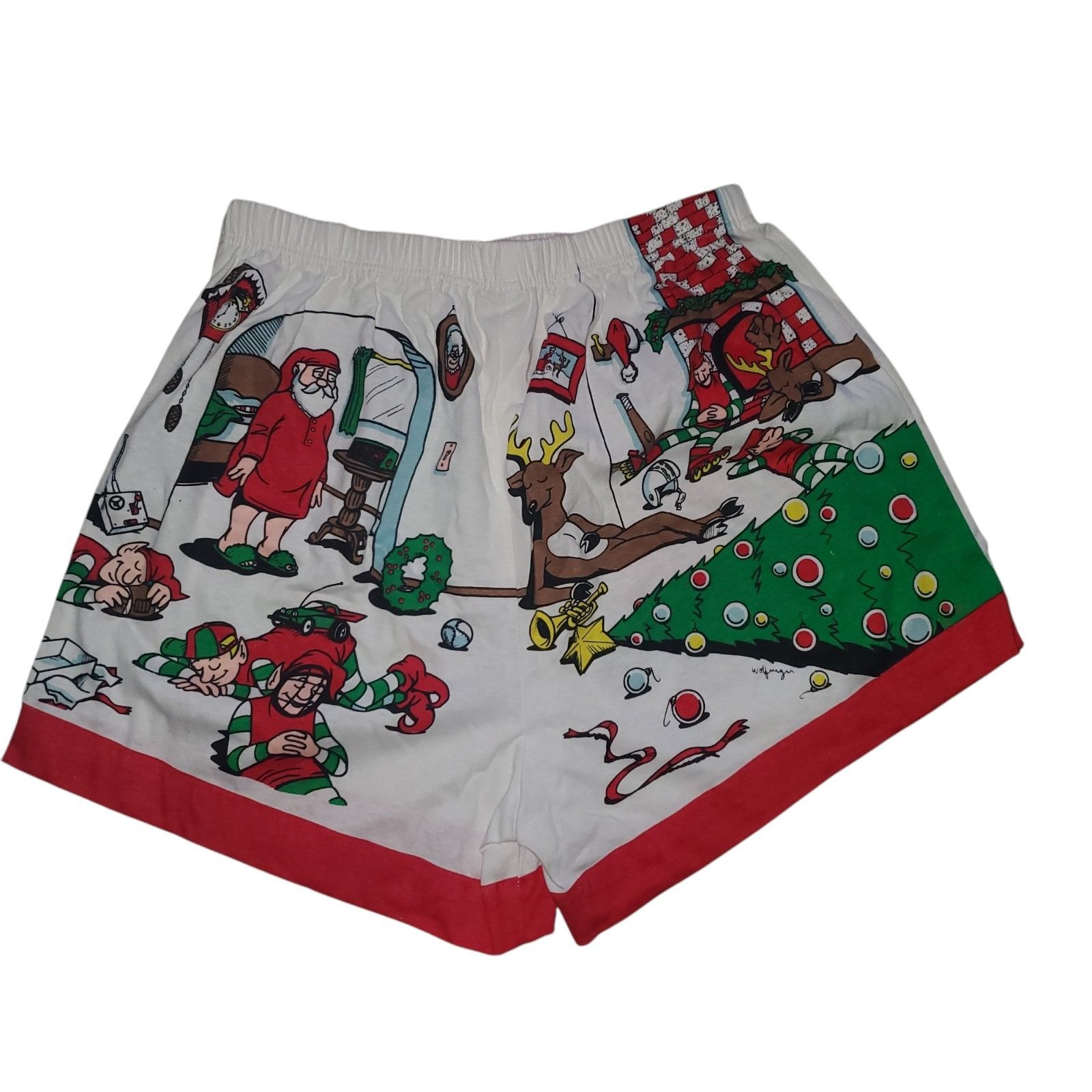 Vintage Vintage Unisex Christmas Boxer Shorts Santa Claus Elves Rein Size US 34 / EU 50 - 3 Thumbnail