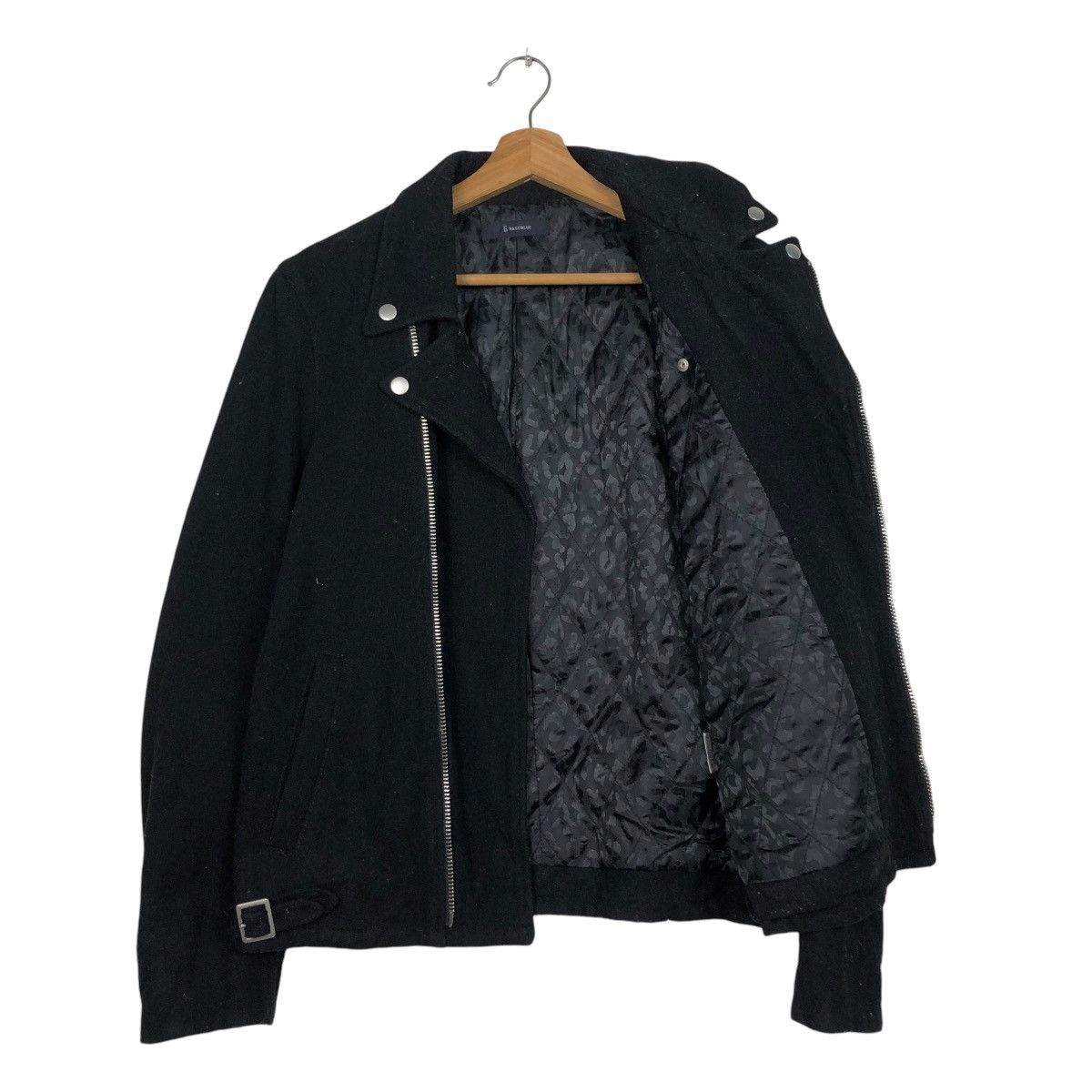 Hysteric Glamour 🔥VINTAGE WOOL CROPPED BIKER JACKET RAGEBLUE DOUBLE COLLAR Size US M / EU 48-50 / 2 - 13 Thumbnail