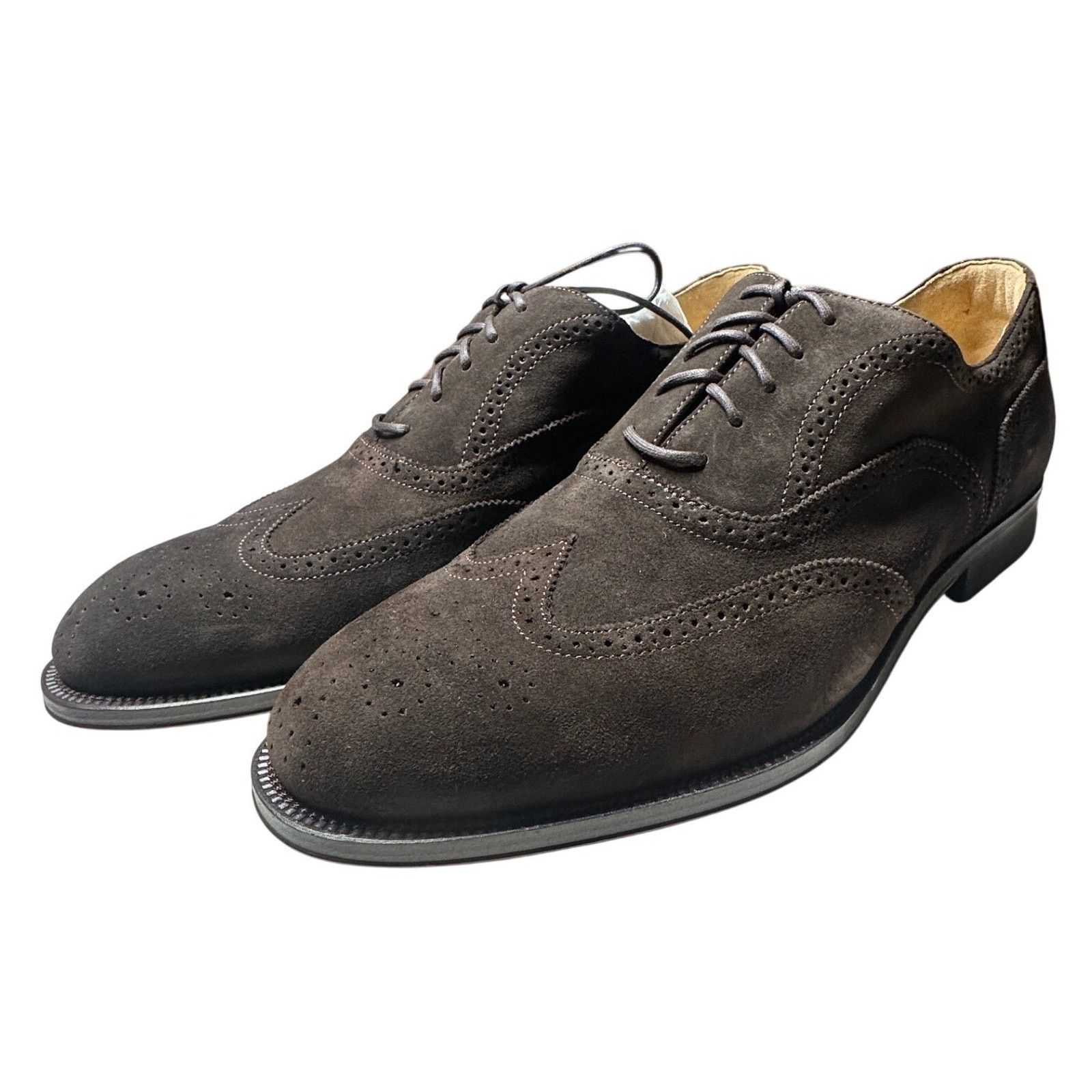 Lands' End Lands' End Wingtip Oxford Men's 13 Dark Brown Suede New Size US 13 / EU 46 - 2 Thumbnail