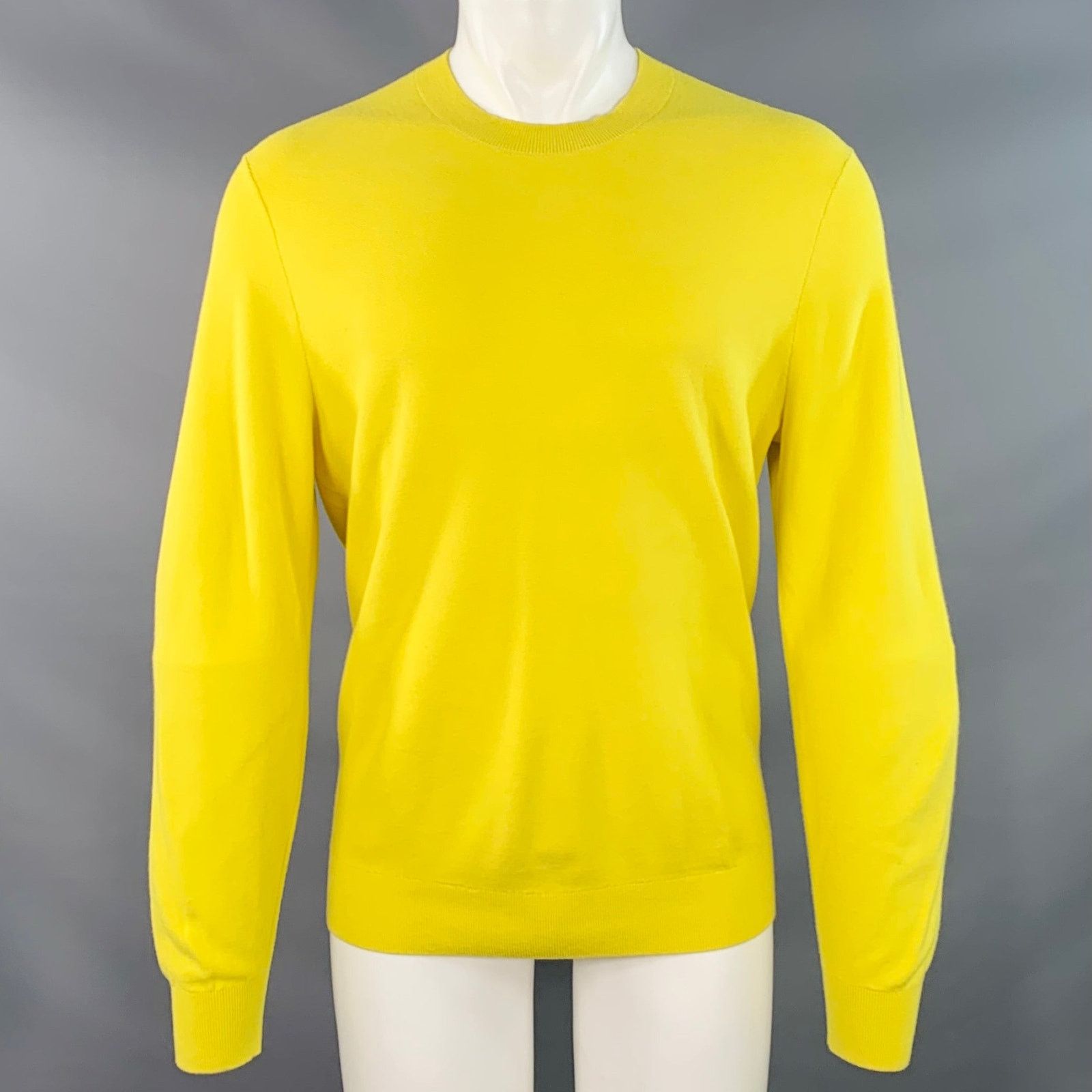 Theory THEORY Size M Yellow Viscose Blend Knit Crew Neck Pullover Size US M / EU 48-50 / 2 - 1 Thumbnail