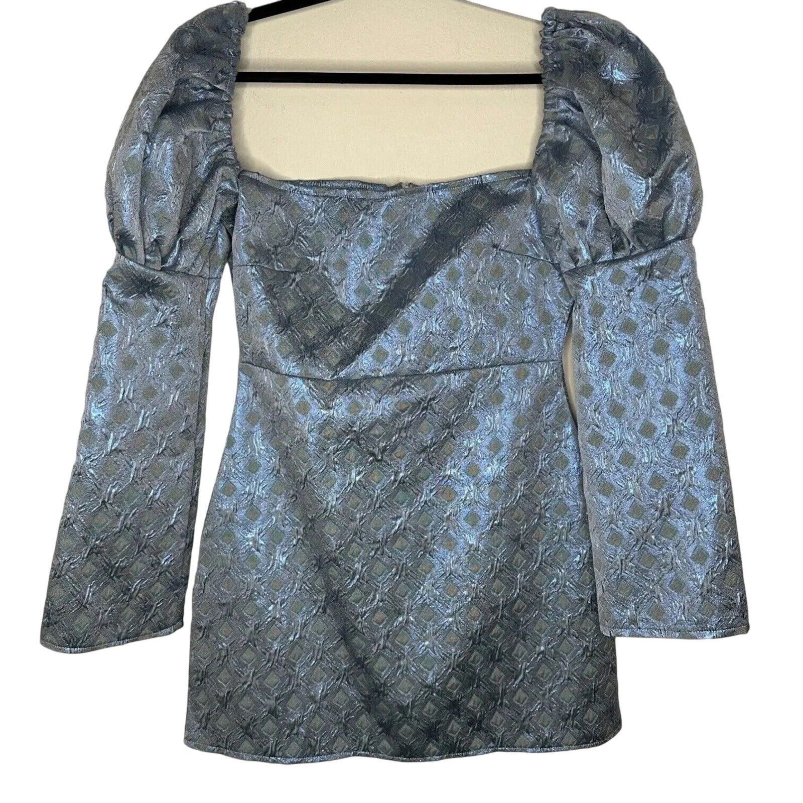 Other Olivia Rose Blue Ophelia Diamond Square Neck Mini XL Size XL / US 12-14 / IT 48-50 - 2 Thumbnail