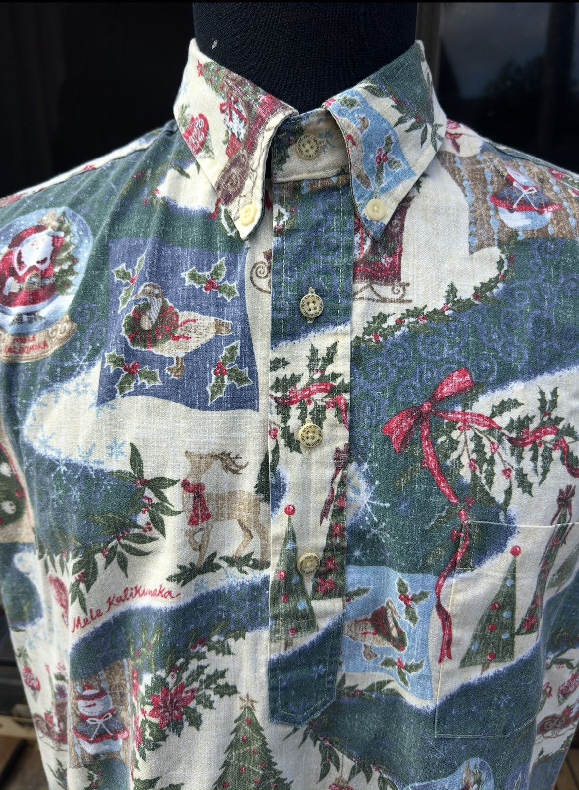 Reyn Spooner PreOwned Reyn Spooner Mele Kalikimaka Christmas Men's L Size US L / EU 52-54 / 3 - 3 Thumbnail