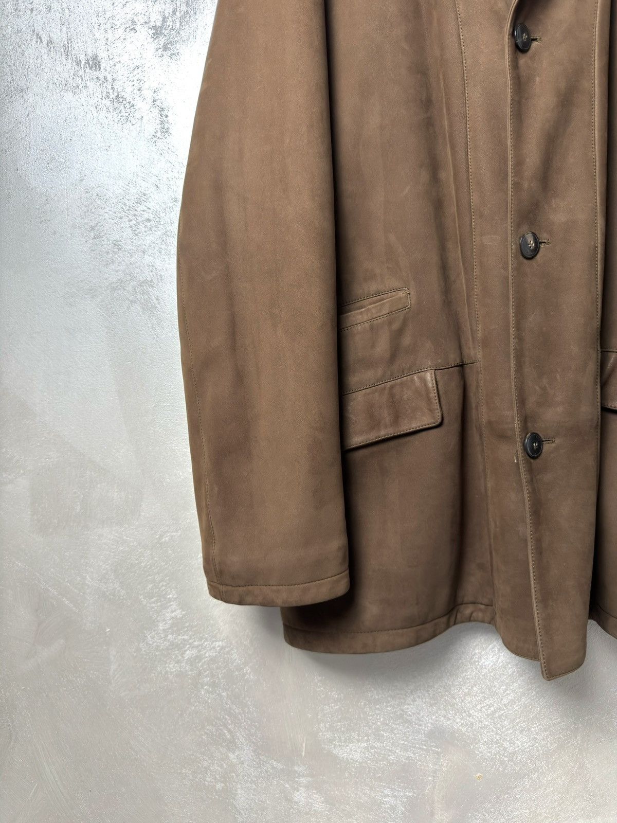 Loro Piana Loro Piana Suede & Cashmere Heavy Coat Jacket Size US L / EU 52-54 / 3 - 3 Thumbnail
