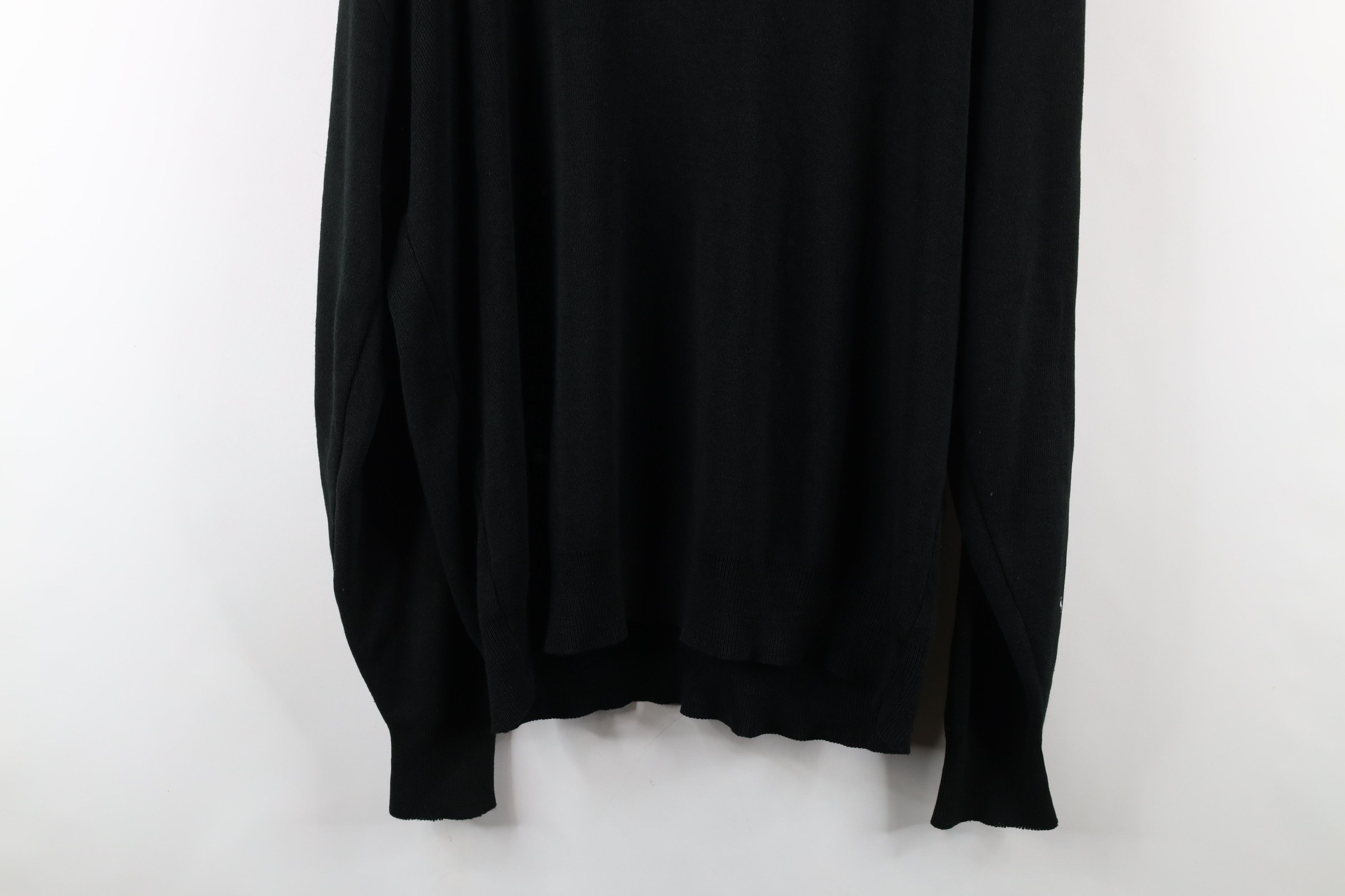Vintage Vintage 70s Streetwear Blank Knit V-Neck Sweater USA Black Size US L / EU 52-54 / 3 - 10 Thumbnail