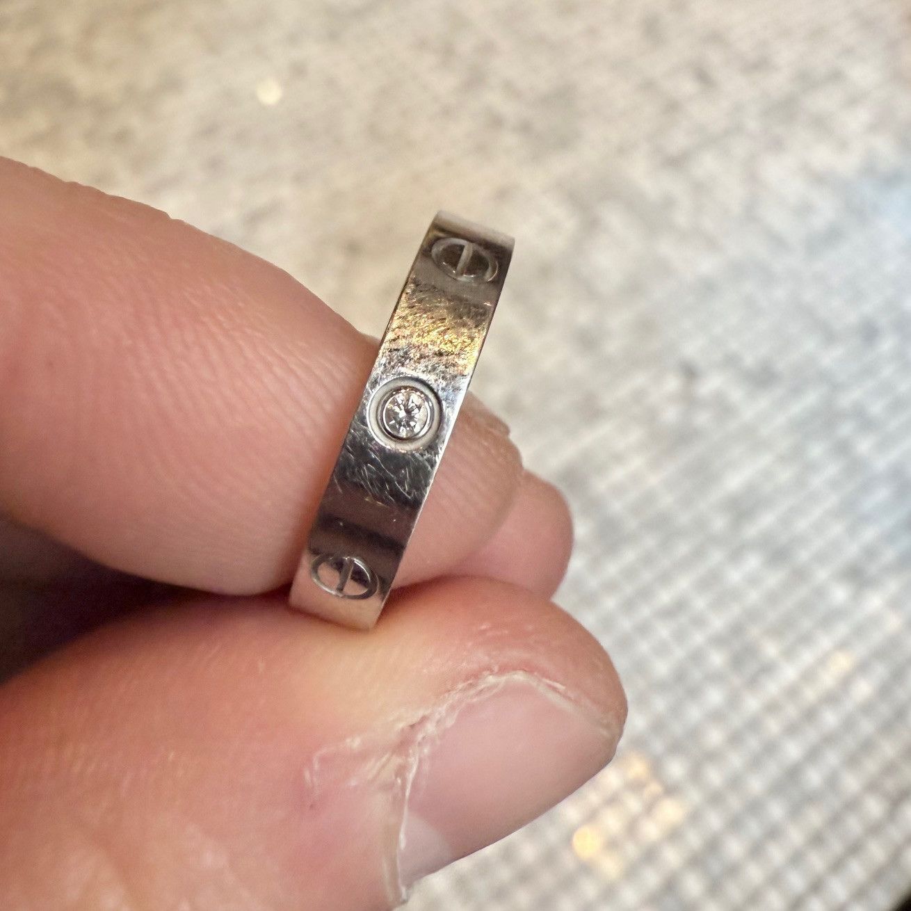 Cartier Cartier White Gold LOVE Small Model 1 Diamond Ring Size ONE SIZE - 10 Thumbnail