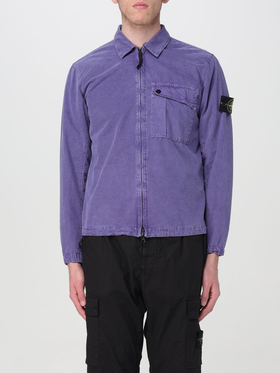 image of Stone Island Shirt Men Violet (Size Small)