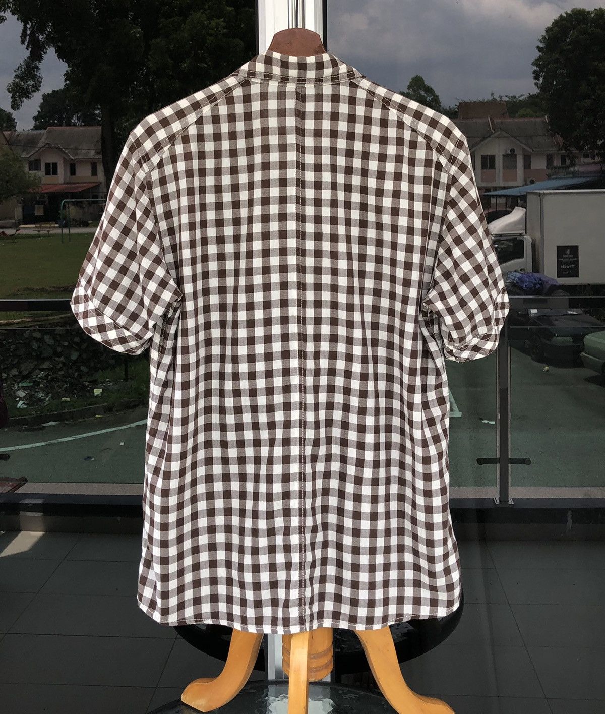 Burberry Burberry London Blue Label Mens Checkered Short Sleeve Shirt Size US M / EU 48-50 / 2 - 2 Thumbnail
