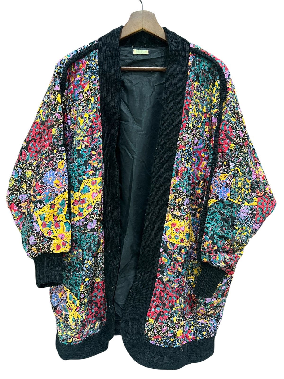 Japanese Brand Vintage Japanese Boho Batwing Flower Kimono Cardigan Size L / US 10 / IT 46 - 1 Thumbnail