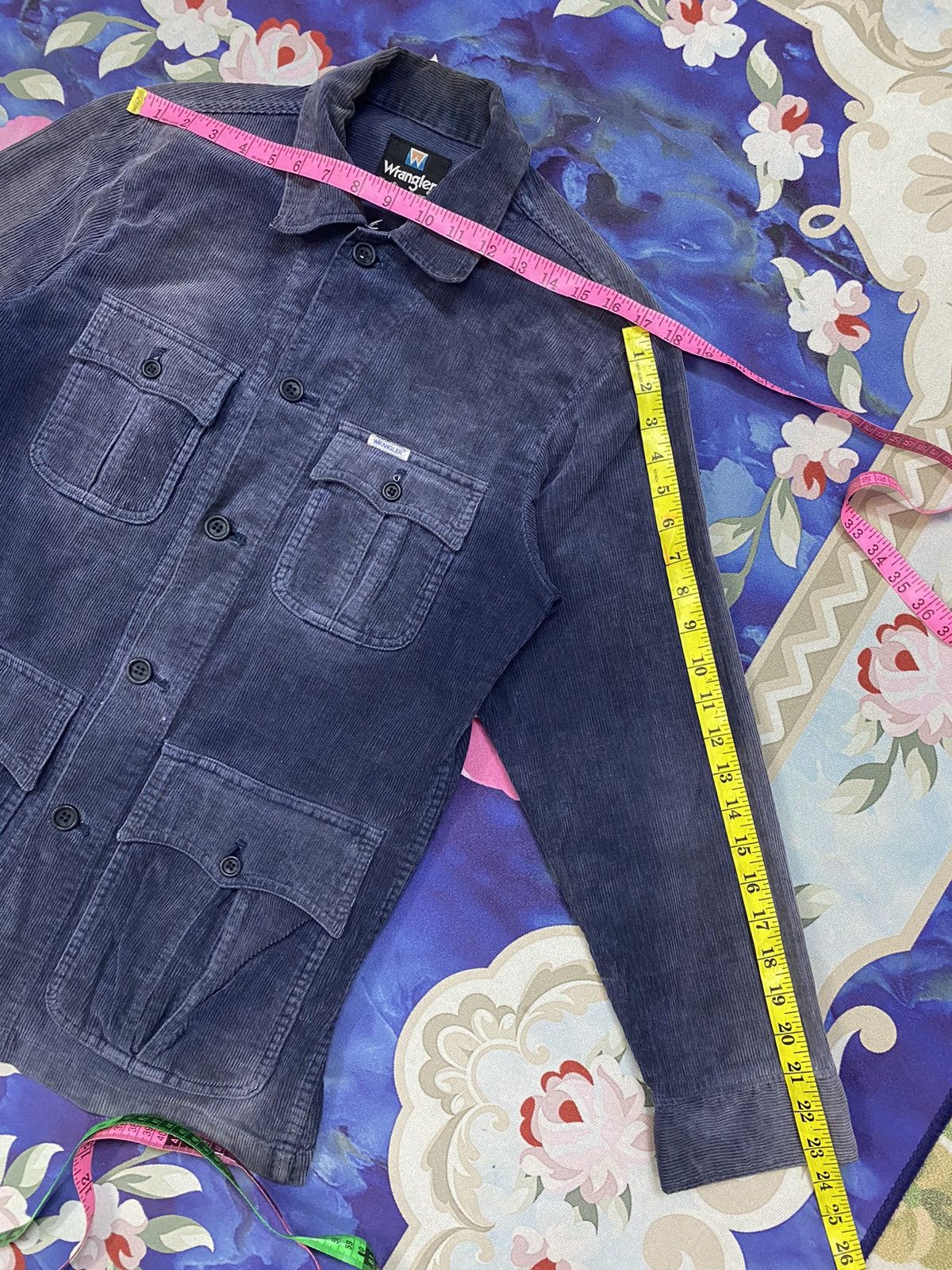 Vintage × Wrangler 🔥 Sunfaded 🔥 Vintage Distressed Wrangler Corduroy Jacket Size L / US 10 / IT 46 - 9 Thumbnail