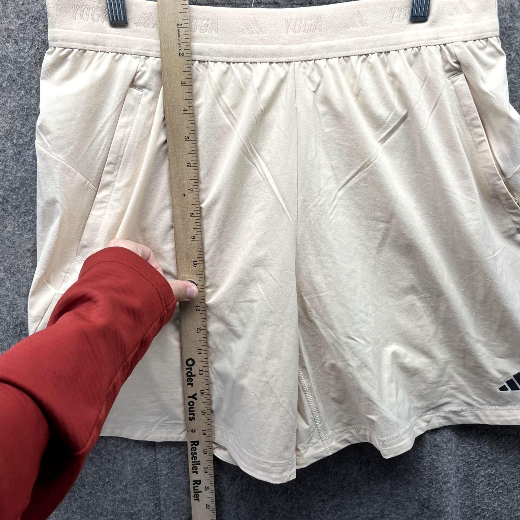 Adidas Adidas Shorts Men Large Adult Large Athletic Training Stretch Aeroplay Lined Yellow Size US 33 - 5 Thumbnail