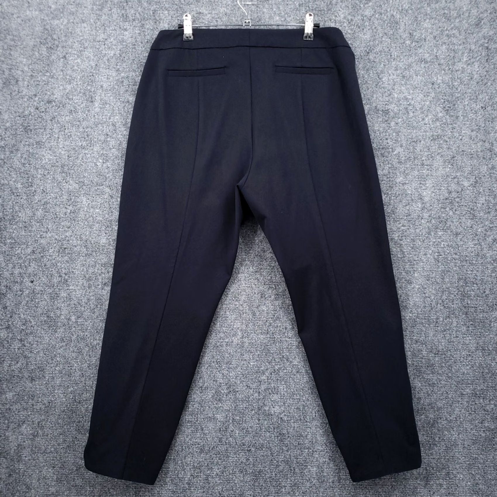 Vintage ecru Pants Womens 14 Blue Stills Cropped High Rise Slim Straight Ankle Zip Flat Size 36" / US 14 / IT 50 - 2 Thumbnail