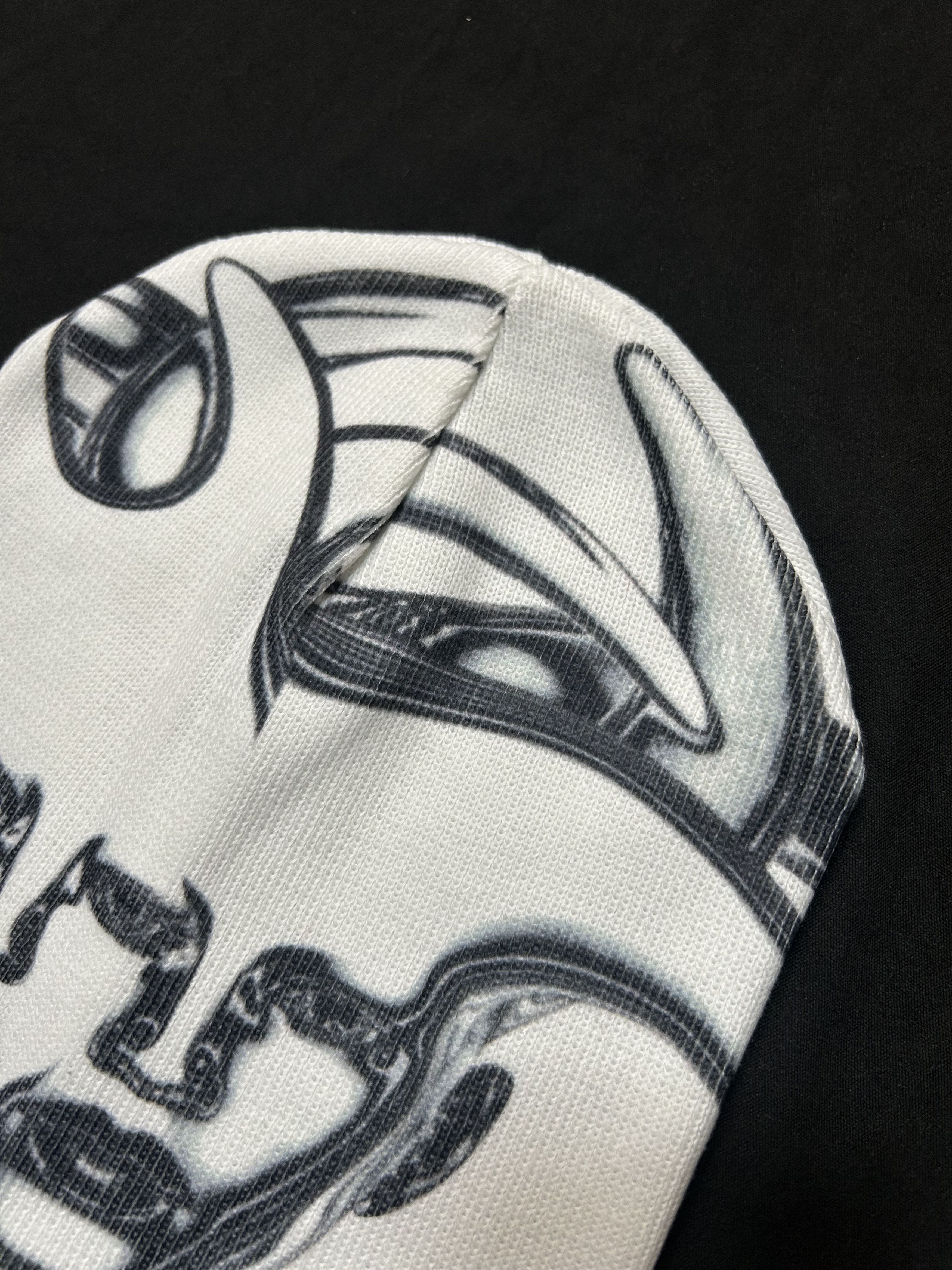 Japanese Brand Rare Bonnet Yev. SS23 Graphic No Cuff Knit Beanie Hat OS Size ONE SIZE - 3 Thumbnail