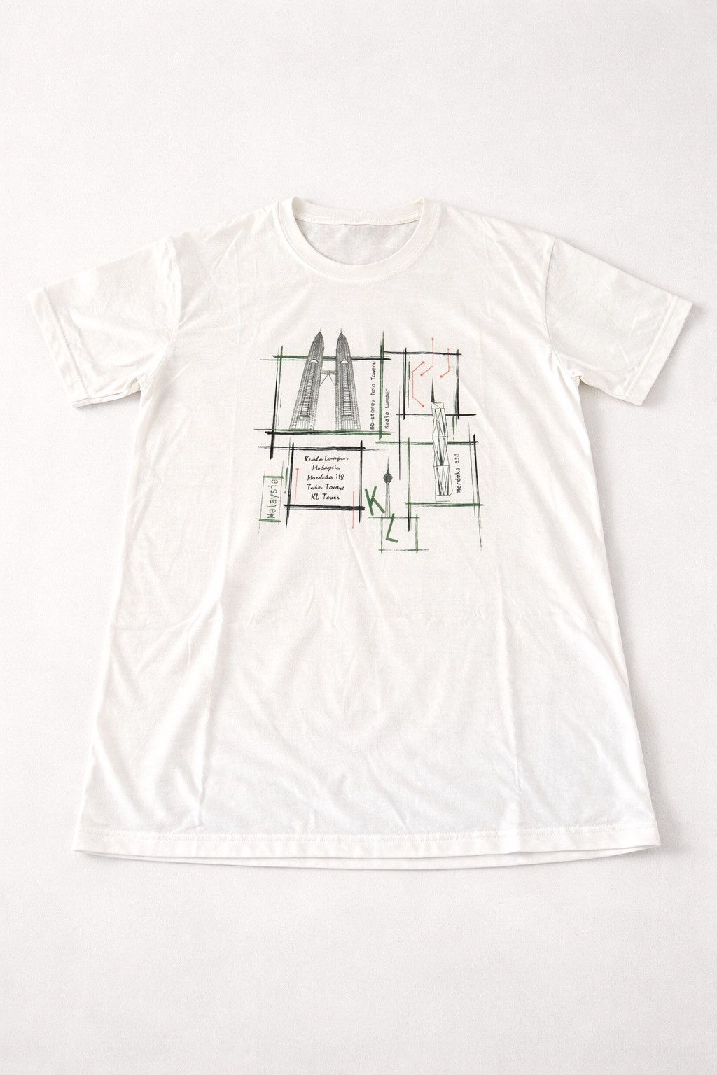 Other Classic Asia KL Kuala Lumpur Graphic Tee White Size F Size US L / EU 52-54 / 3 - 3 Thumbnail