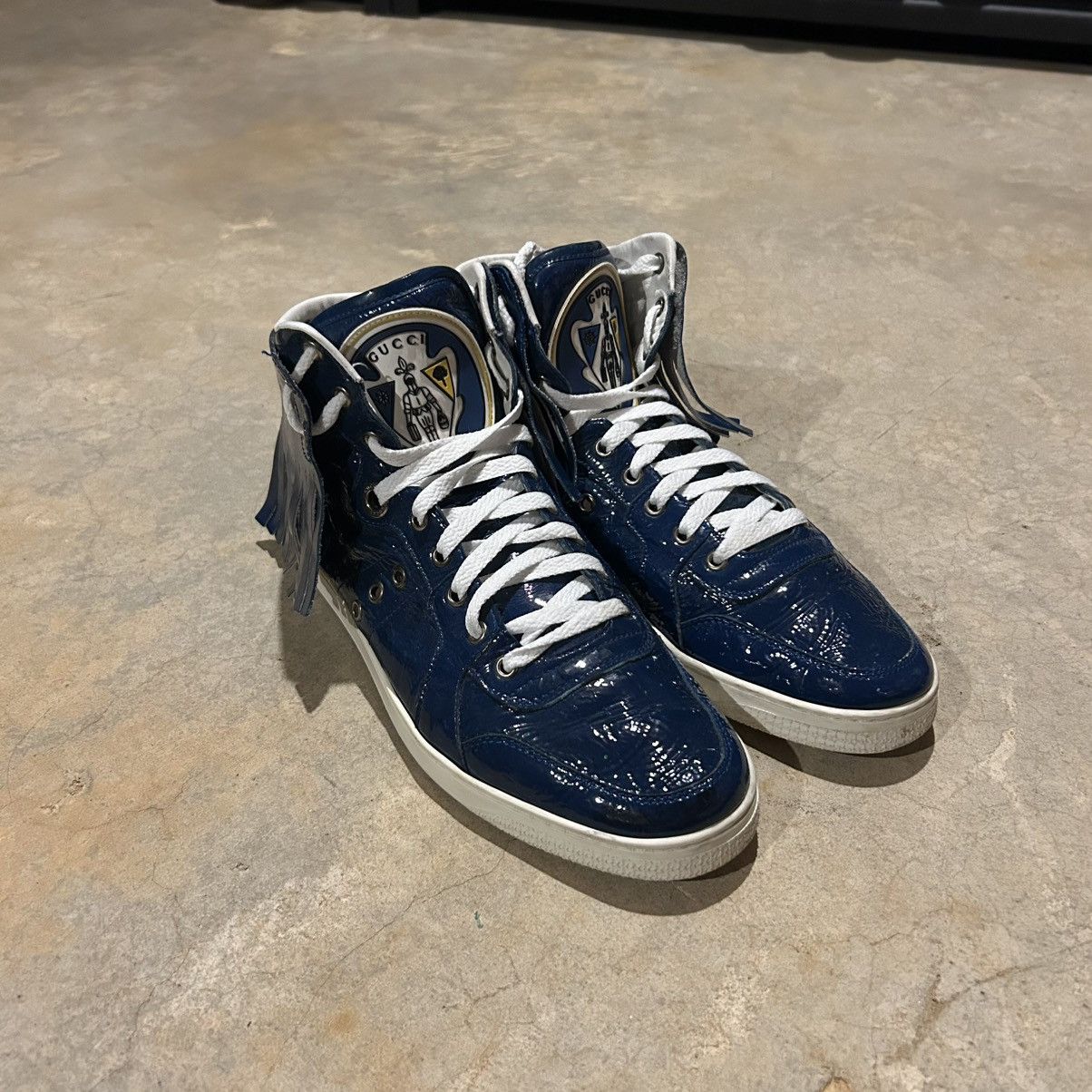 Designer × Gucci Gucci SS2009 Patent Leather Fringe Native Sneakers US 9.5 Size US 9.5 / EU 42-43 - 13 Thumbnail