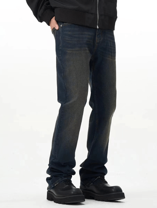 Japanese Brand × Jean American retro washed distressed loose flared straight jeans Size US 32 / EU 48 - 3 Thumbnail