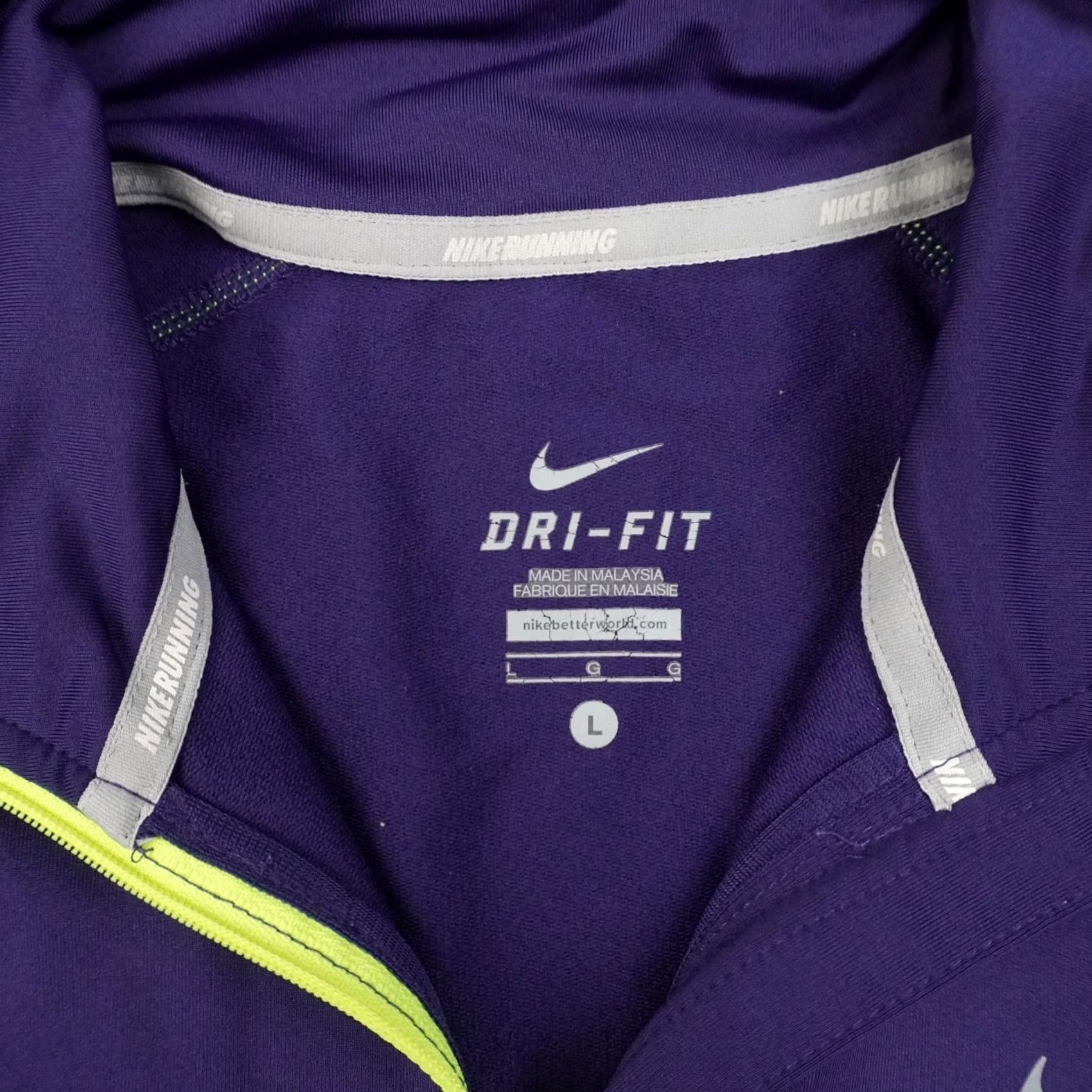 Nike Nike Women Large Purple Dri Fit Running Sweatshirt Half Zip Pullover Outdoors Size L / US 10 / IT 46 - 5 Thumbnail
