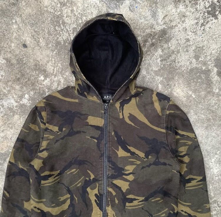 A.P.C. A.P.C. Camouflage ZipperHoodie Size US M / EU 48-50 / 2 - 2 Thumbnail