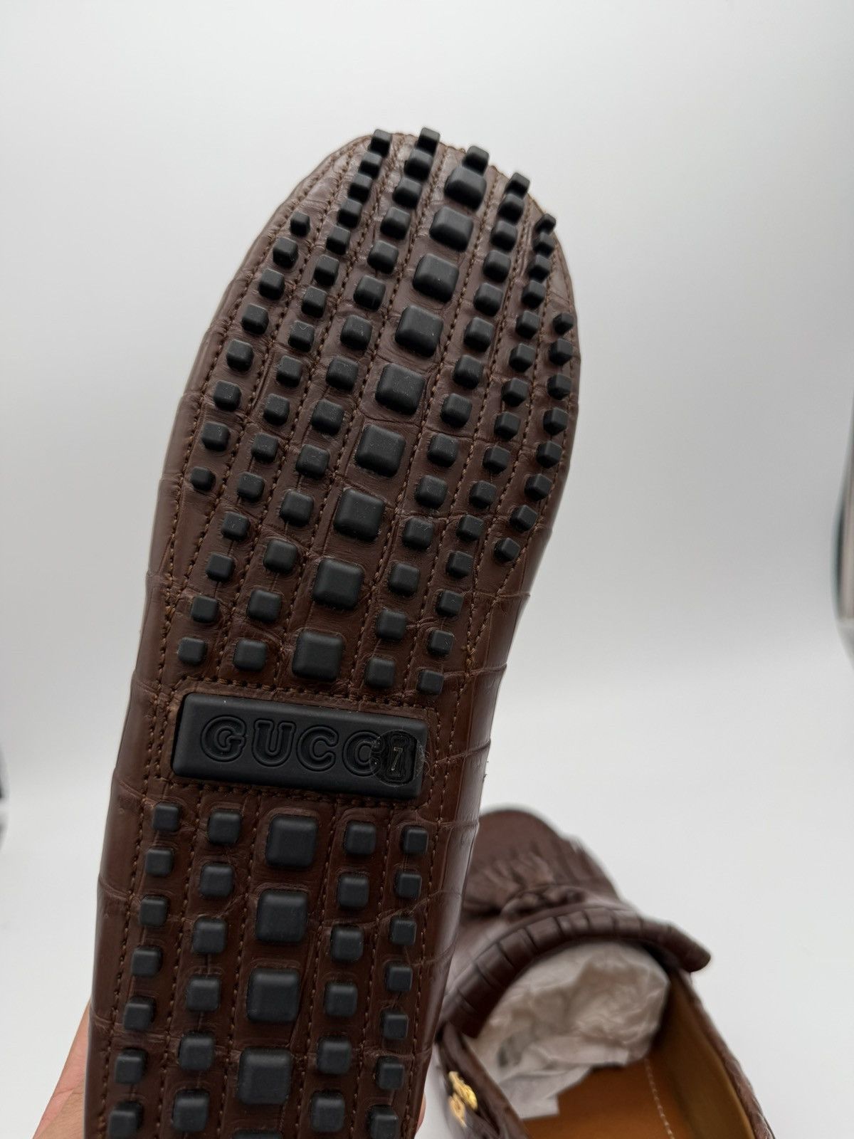 Gucci Gucci Men’s Brown Crocodile Moccasins Size 8 US NWT $3900 Size US 8 / EU 41 - 9 Thumbnail