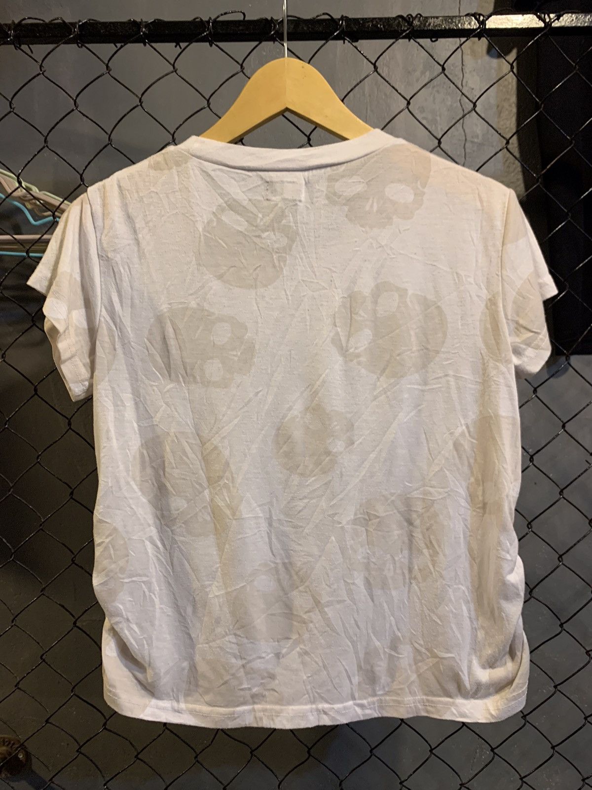 If Six Was Nine × Le Grande Bleu (L.G.B.) Y2K Spita Skull Poem White T-shirt Size US S / EU 44-46 / 1 - 7 Thumbnail