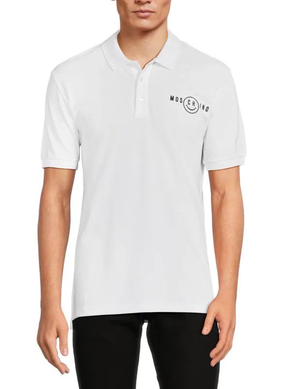 Moschino o1y0225 Logo Polo Shirt in White Size US S / EU 44-46 / 1 - 1 Thumbnail