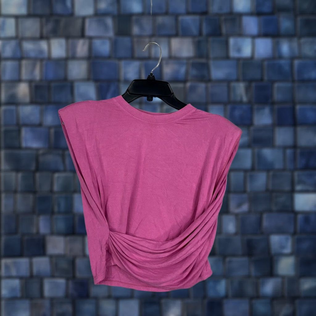Jonathan Simkhai Jonathan Simkhai Shirt Womens Medium Pink Draped Ruched Sleeveless Top Size M / US 6-8 / IT 42-44 - 1 Thumbnail