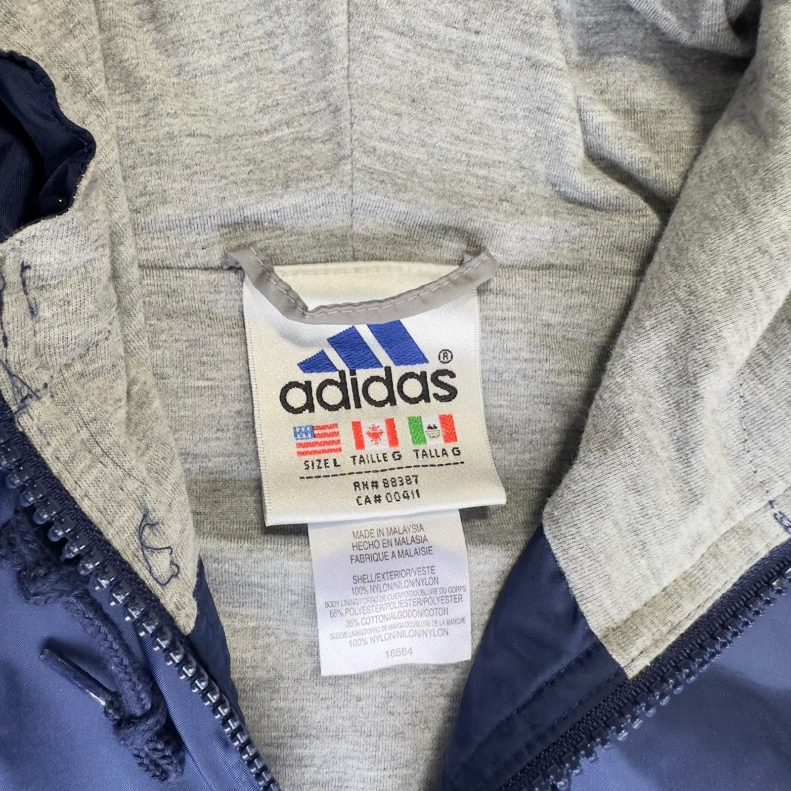 Adidas × Vintage Vintage Blue Adidas Light Running Shell Jacket Size US XL / EU 56 / 4 - 5 Thumbnail