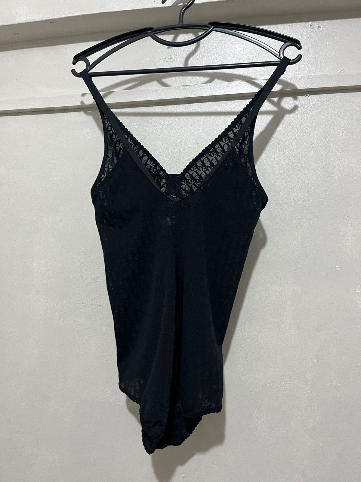 Dior Rare Vintage Christian Dior 1990’s Monogram Sheer Bodysuit Size L / US 10 / IT 46 - 7 Thumbnail