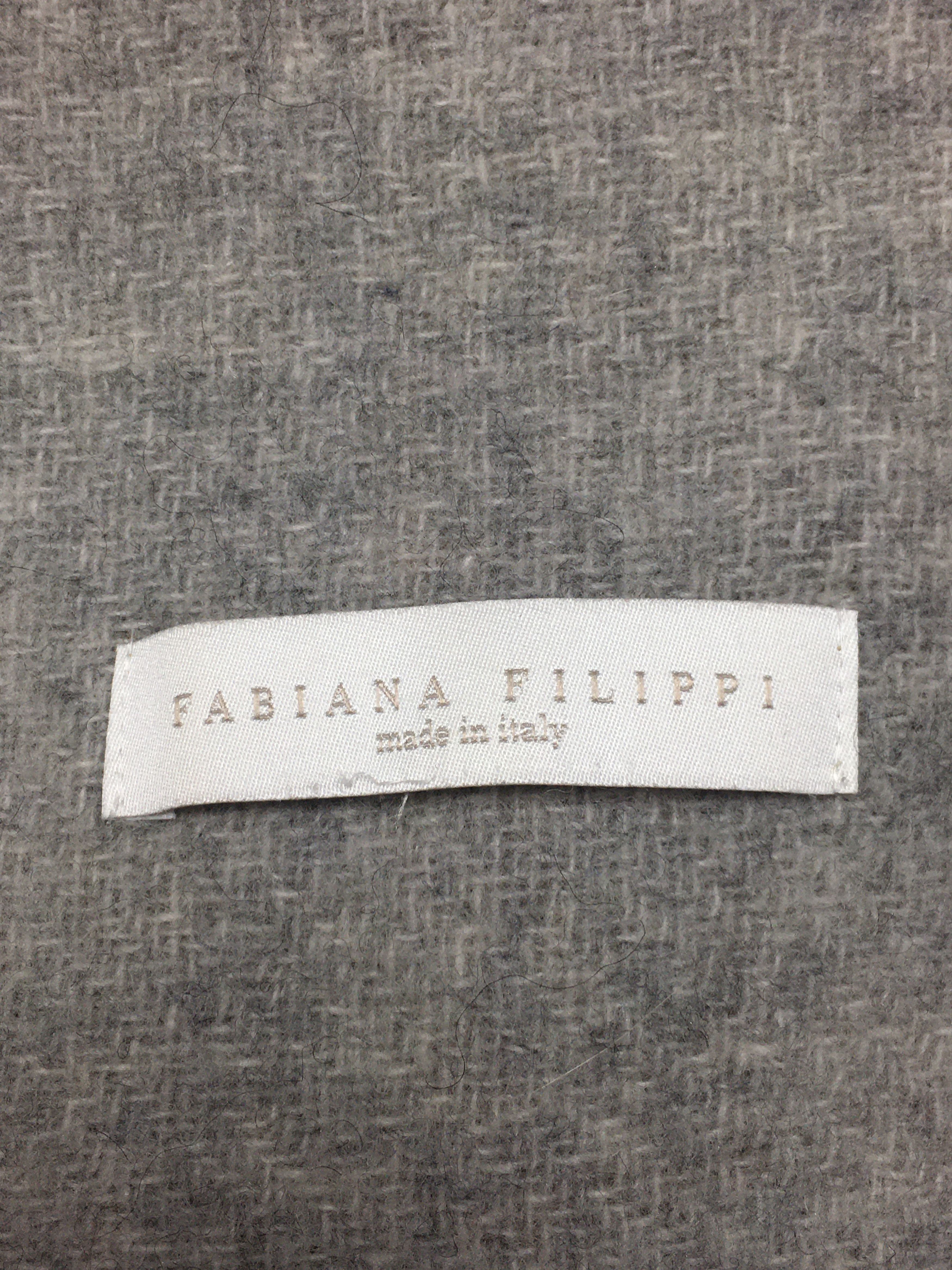 Fabiana Filippi Fabiana Filippi Checked Wool Waistcoat Poncho Grey Beige Size M / US 6-8 / IT 42-44 - 12 Thumbnail