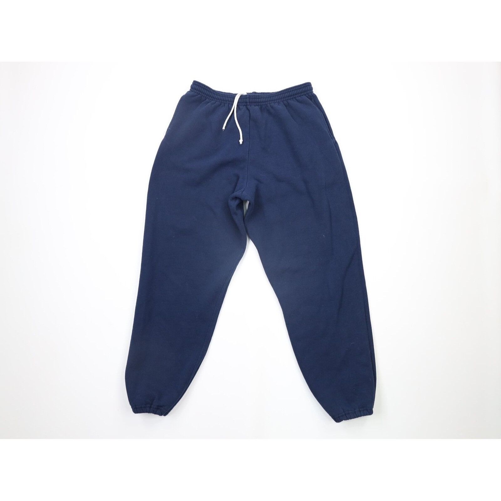 Vintage Vintage 90s Streetwear Blank Cuffed Sweatpants Joggers Size US 32 / EU 48 - 1 Thumbnail