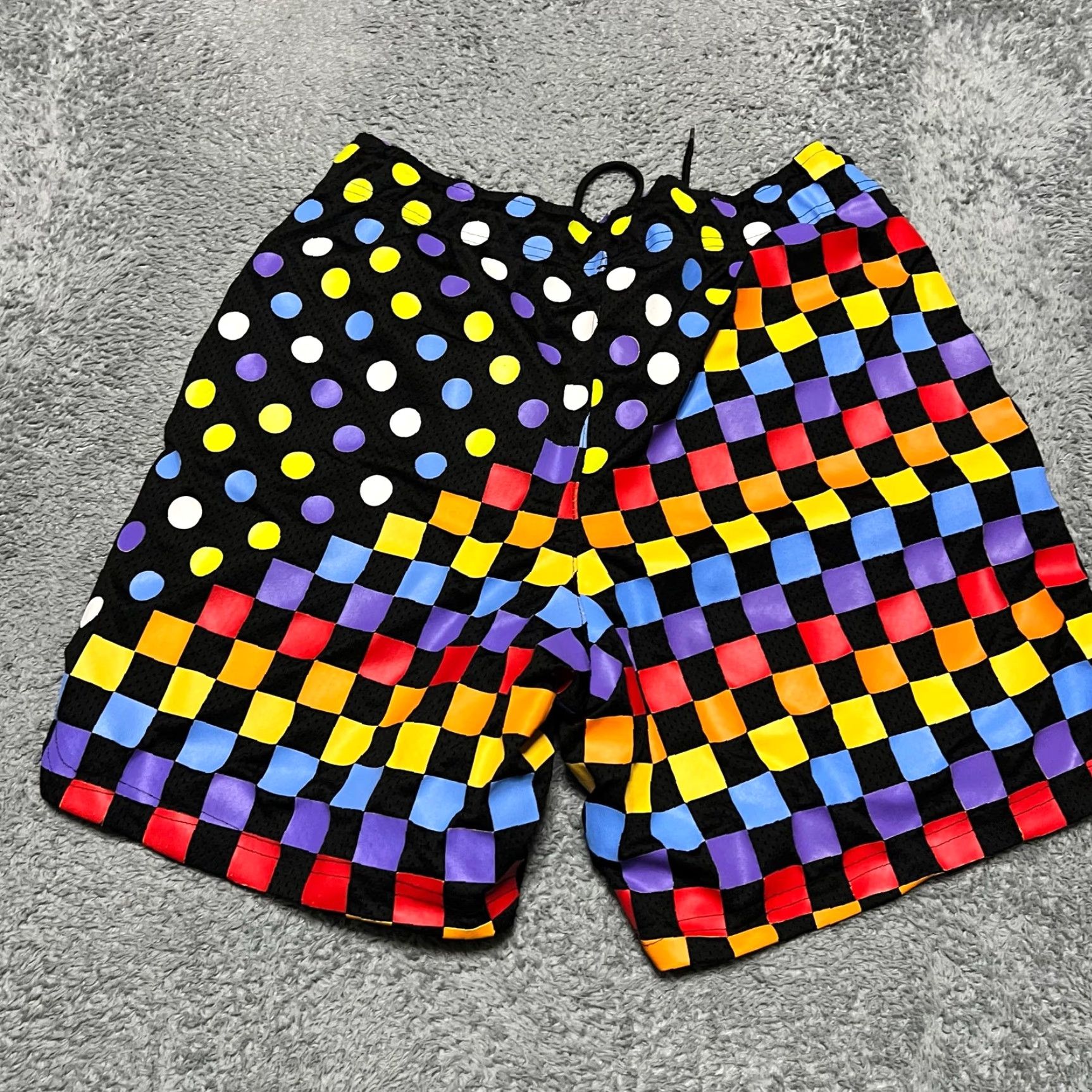 Jordan Brand Nike Air Jordan Shorts Mens Medium Retro 3 Rainbow AOP Checkerboard Gym Size US 31 - 4 Thumbnail