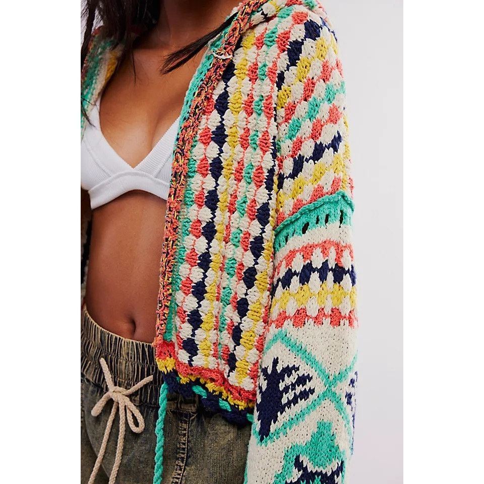 Free People Free People Baja Baby Cardi Slouchy Knit Cardigan XL Size XL / US 12-14 / IT 48-50 - 3 Thumbnail