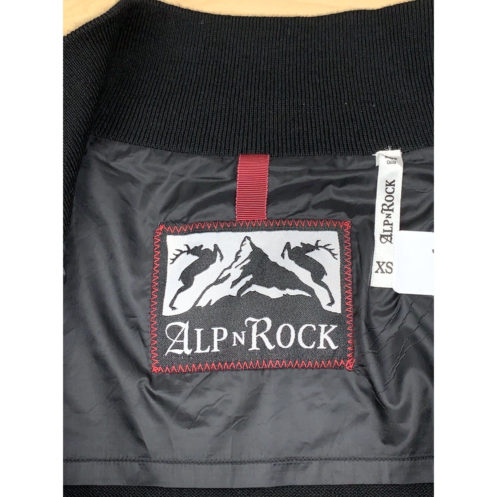 Vintage Alp N Rock Jacket Puffer XS Black White Zip Casual Womens Regular Rock Theme 1990s Size XS / US 0-2 / IT 36-38 - 4 Thumbnail