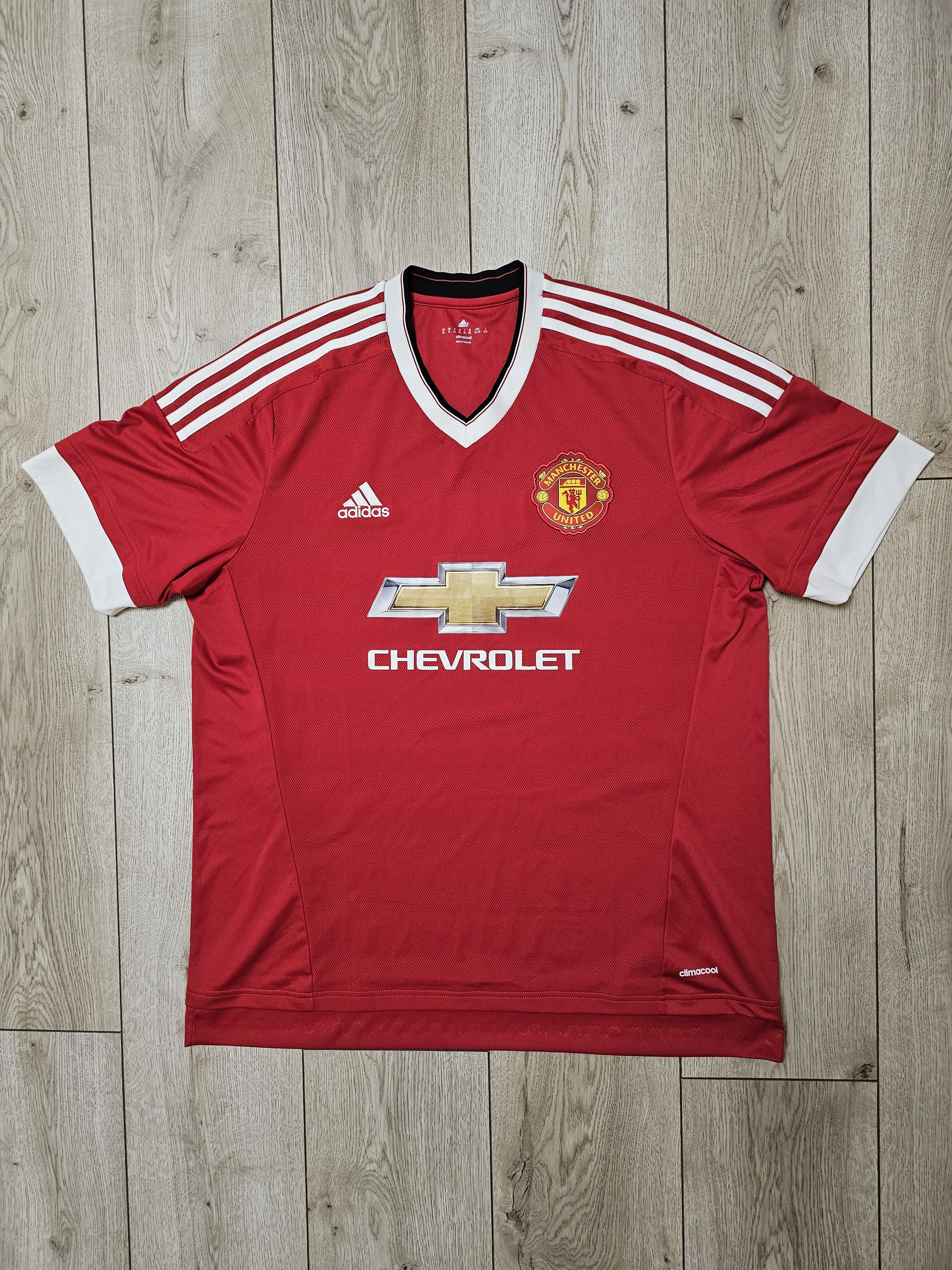 Adidas × All Sport MANCHESTER UNITED 2015 2016 HOME FOOTBALL SOCCER JERSEY Size US XL / EU 56 / 4 - 1 Thumbnail