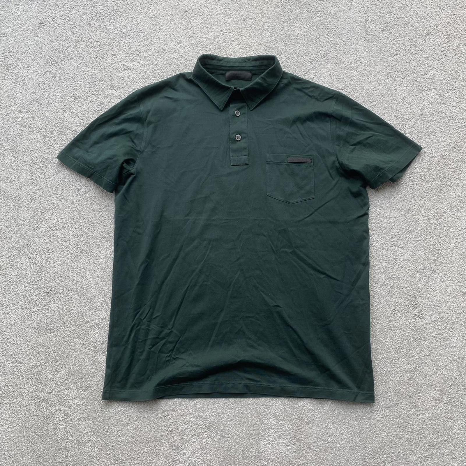 Prada Prada Green Pocket Polo Shirt Size US S / EU 44-46 / 1 - 1 Thumbnail