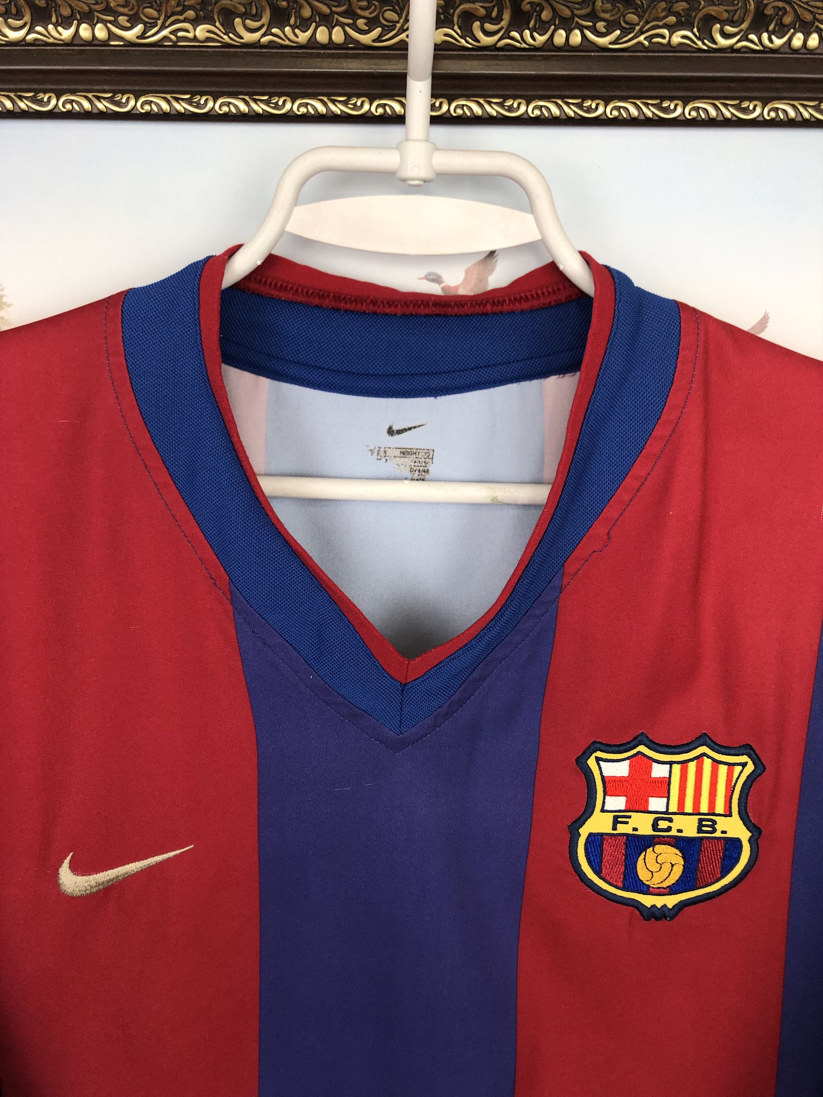 Nike Barcelona football shirt 2002 Soccer Nike Jersey Camiseta Size US S / EU 44-46 / 1 - 6 Thumbnail