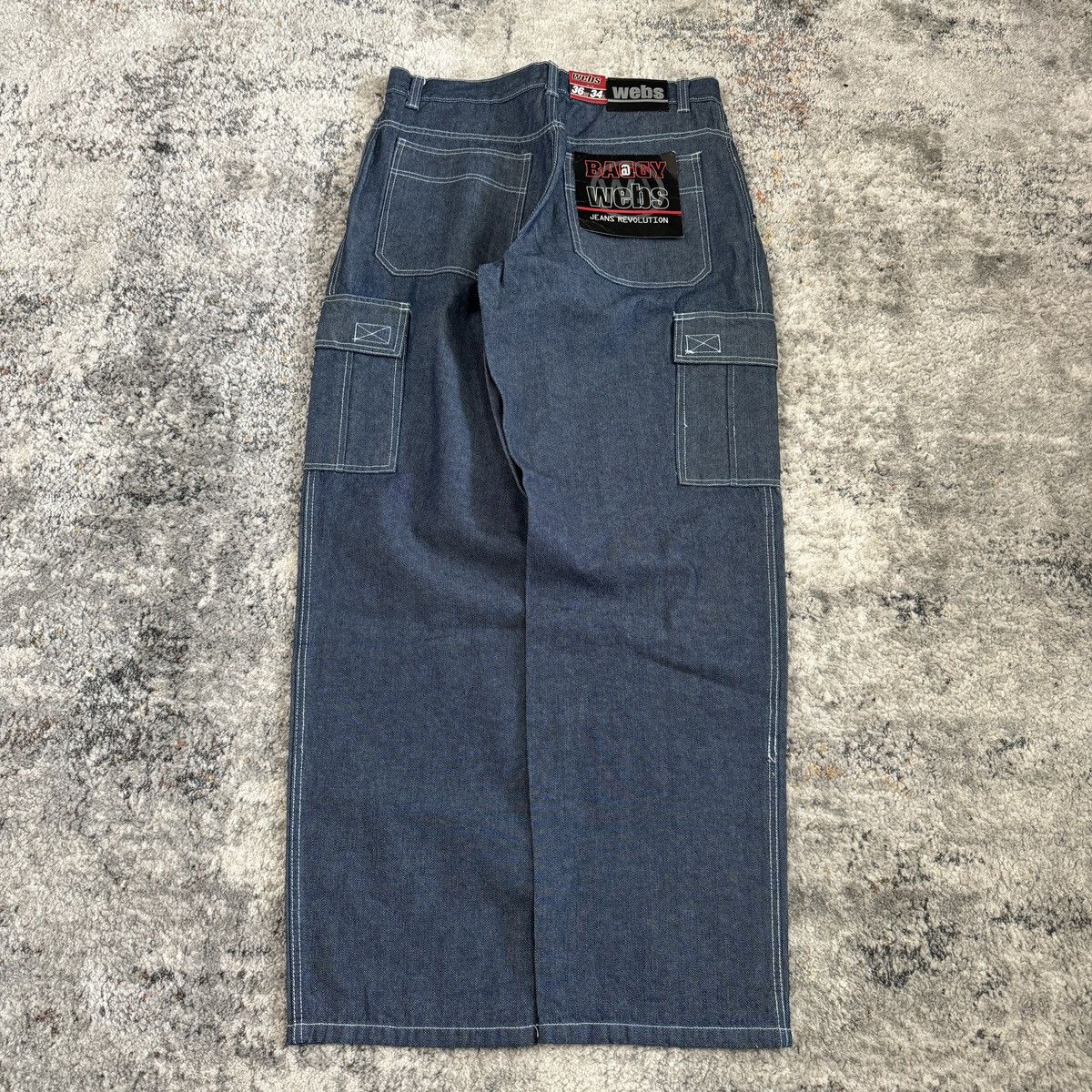 JNCO × Japanese Brand × Vintage Vintage y2k Webs baggy wide leg cargo jeans Size US 36 / EU 52 - 1 Thumbnail