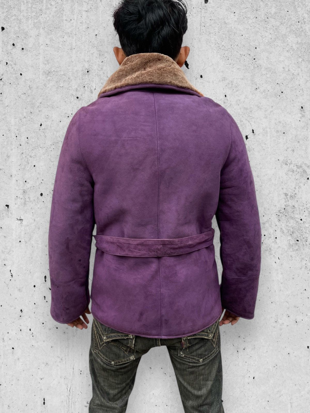 Salvatore Ferragamo 🔥RARE🔥 Salvatore Ferragamo Italy Sherling Leather Jacket Size US S / EU 44-46 / 1 - 3 Thumbnail